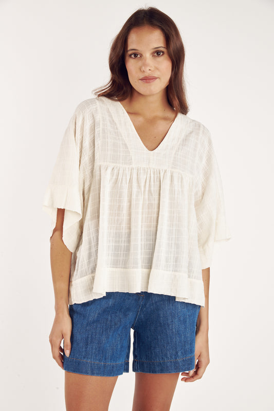 BLOUSE VOILE TEXTURÉ CAROLE NATUREL