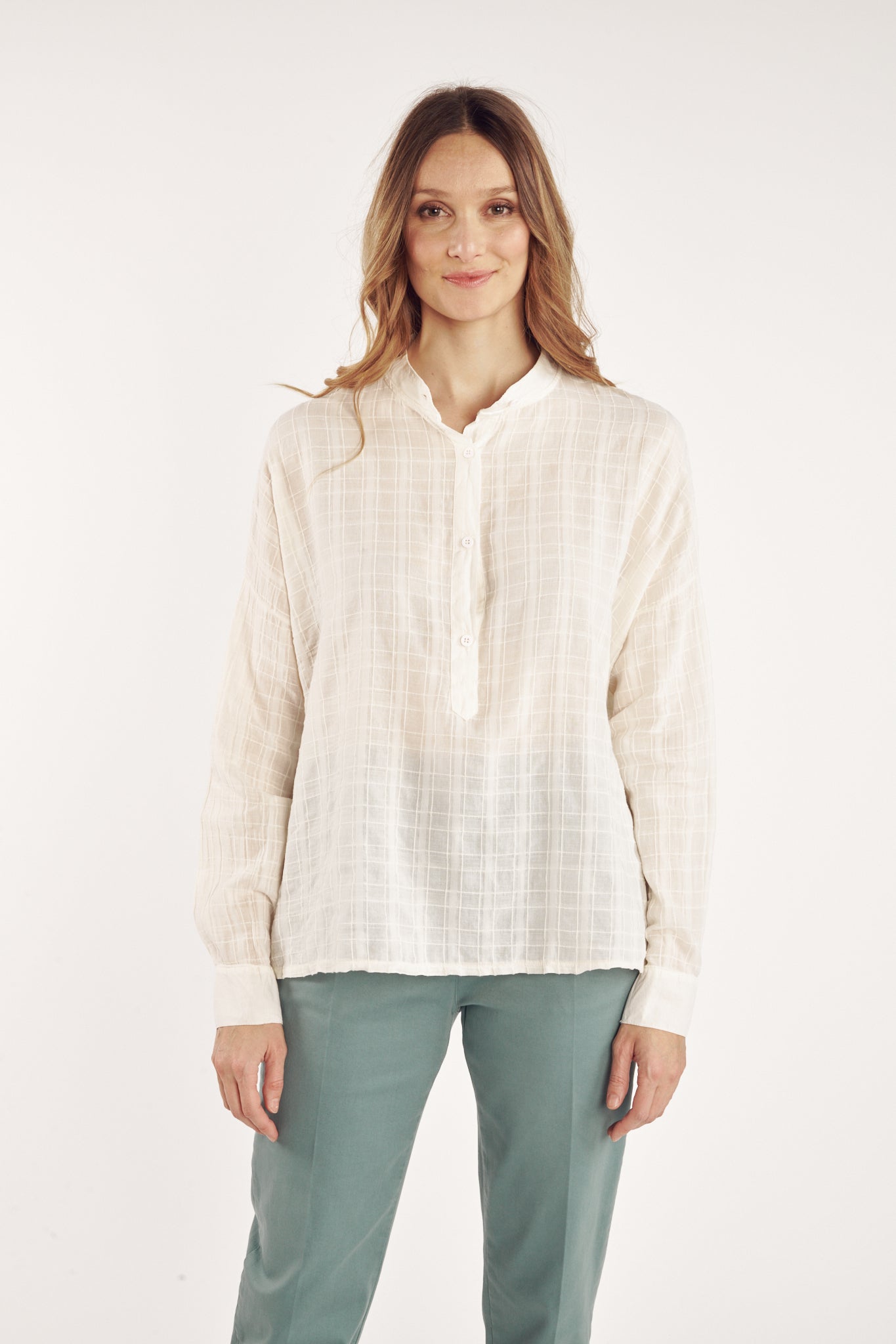 BLOUSE VOILE TEXTURÉ CÉCILE NATUREL