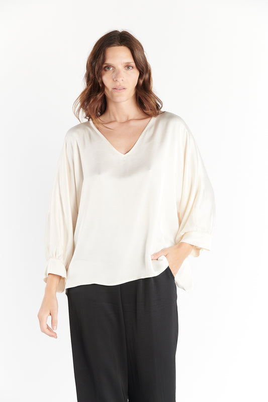 BLOUSE OVER COL V DJANET NATUREL