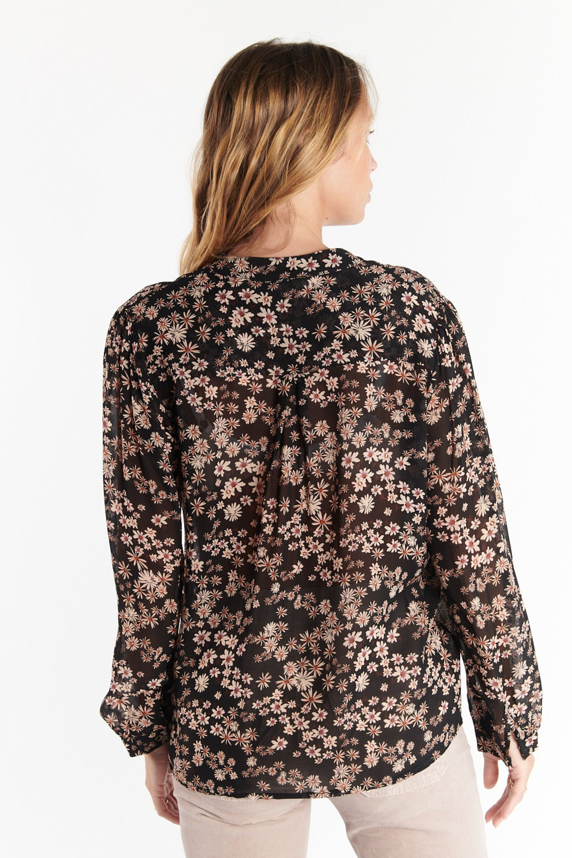BLOUSE DIONA IMPRIMÉ NOIR FLEUR