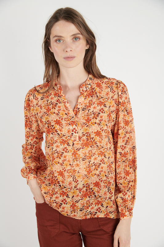 BLOUSE DIONA IMPRIMÉ SAFRAN FLEUR