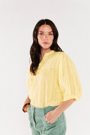 BLOUSE EN VOILE DE COTON ÈVE-LINE MIMOSA