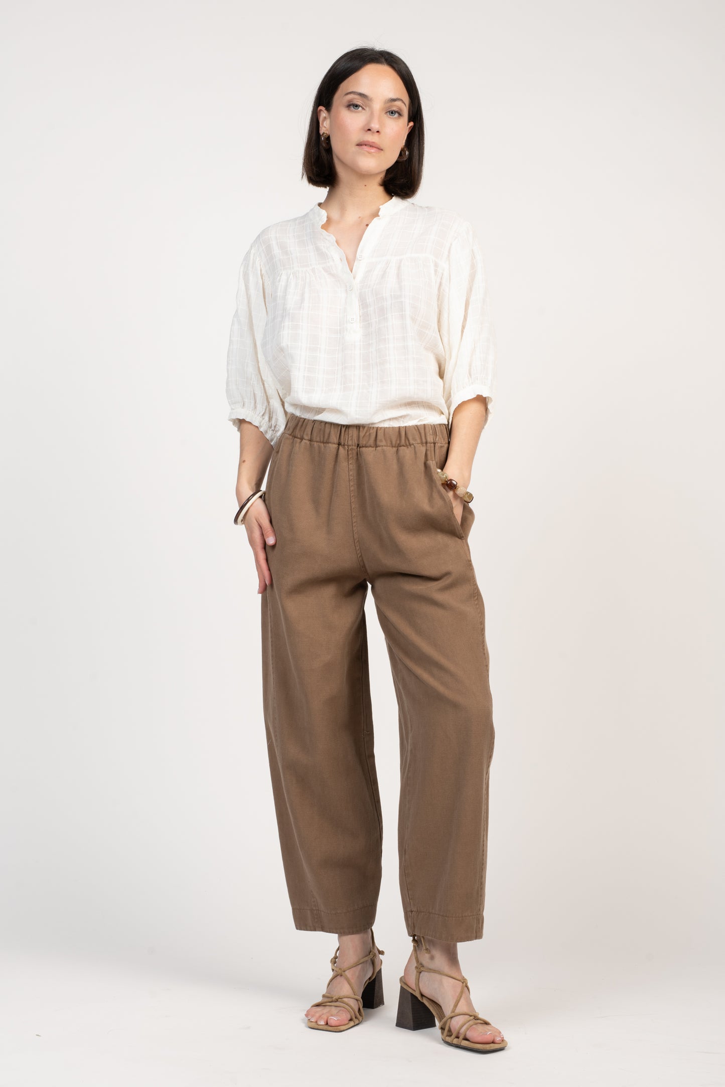 PANTALON BALLON 7/8ÈME ÉLÉONORE MARRON