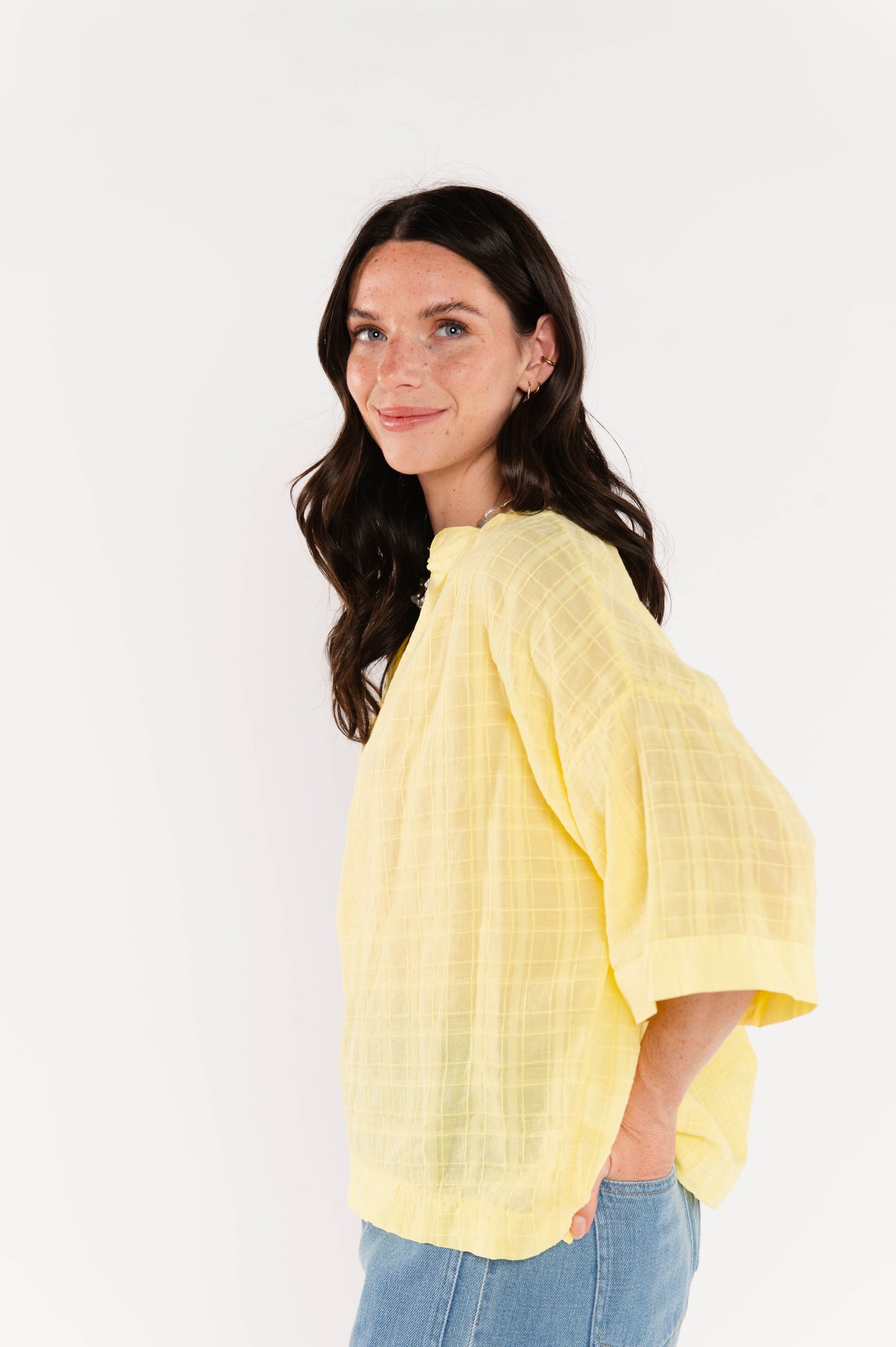 BLOUSE EN VOILE DE COTON ÉLARA MIMOSA