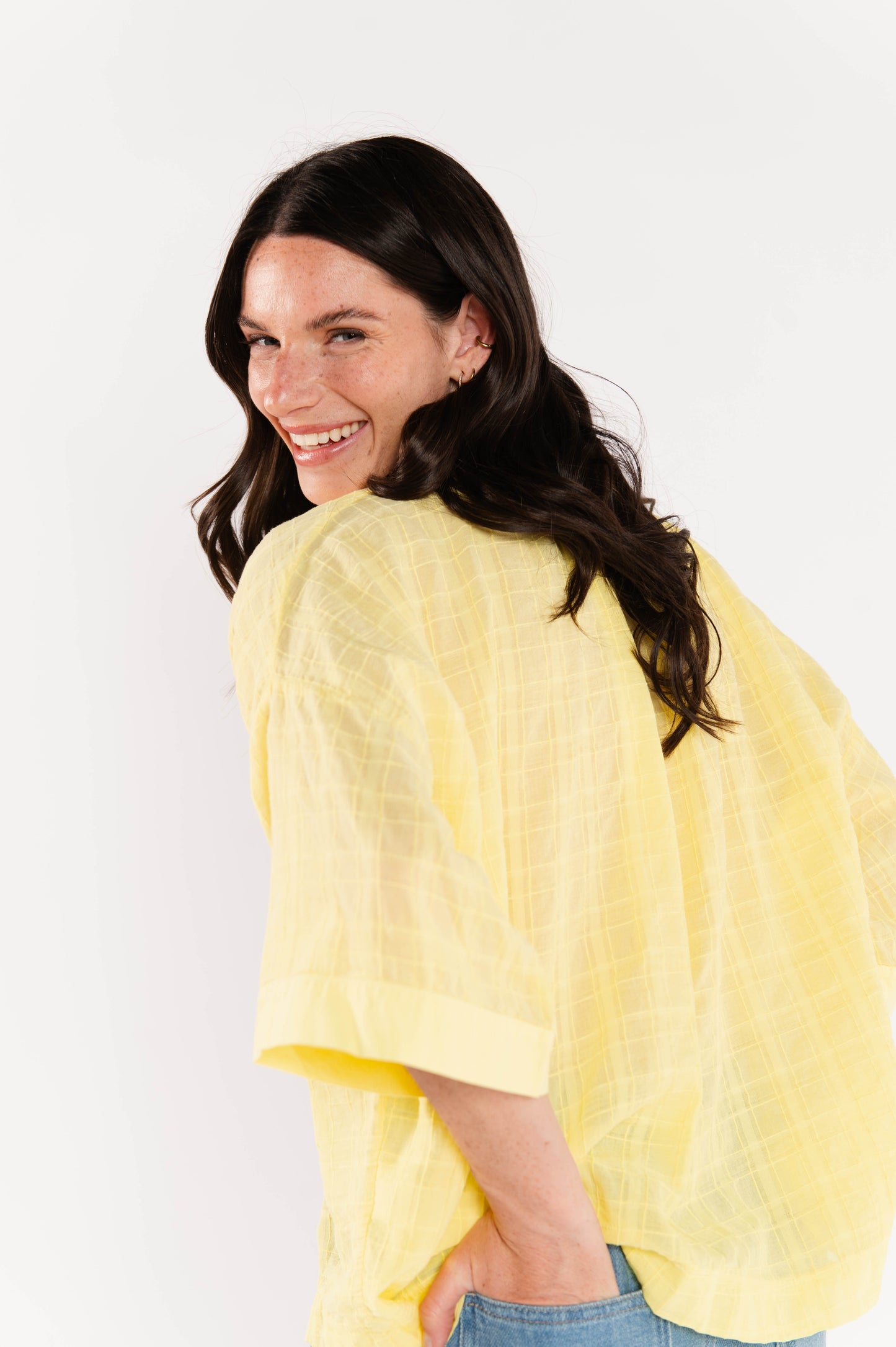 BLOUSE EN VOILE DE COTON ÉLARA MIMOSA
