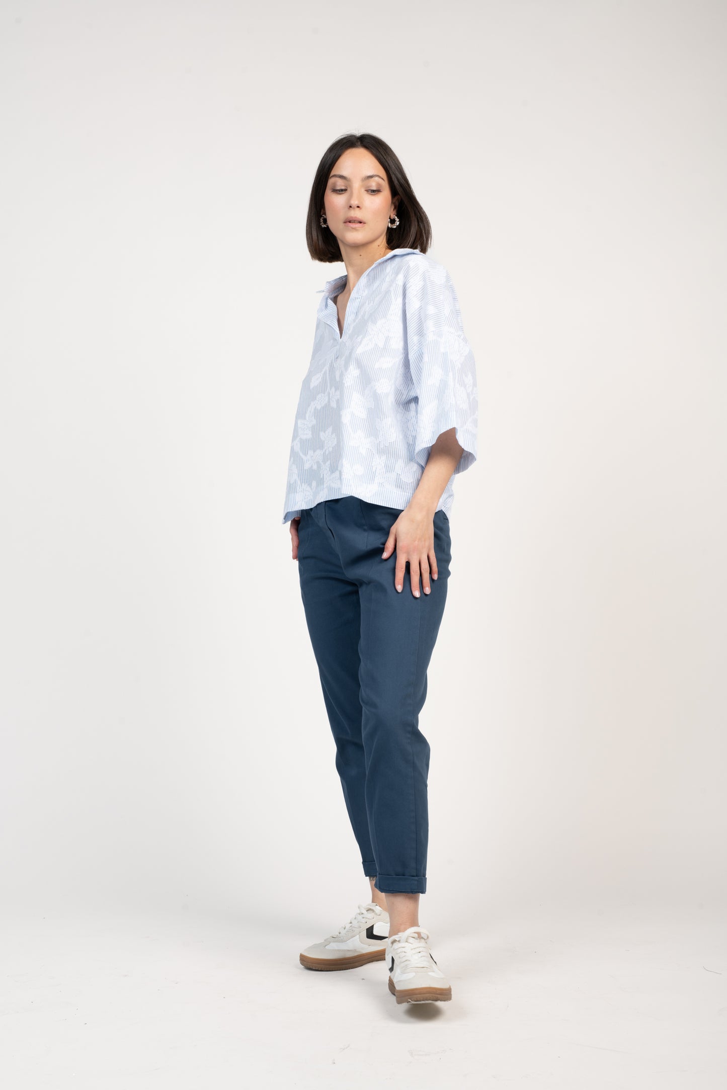 CHINO 7/8ÈME ELIOTT BLEU