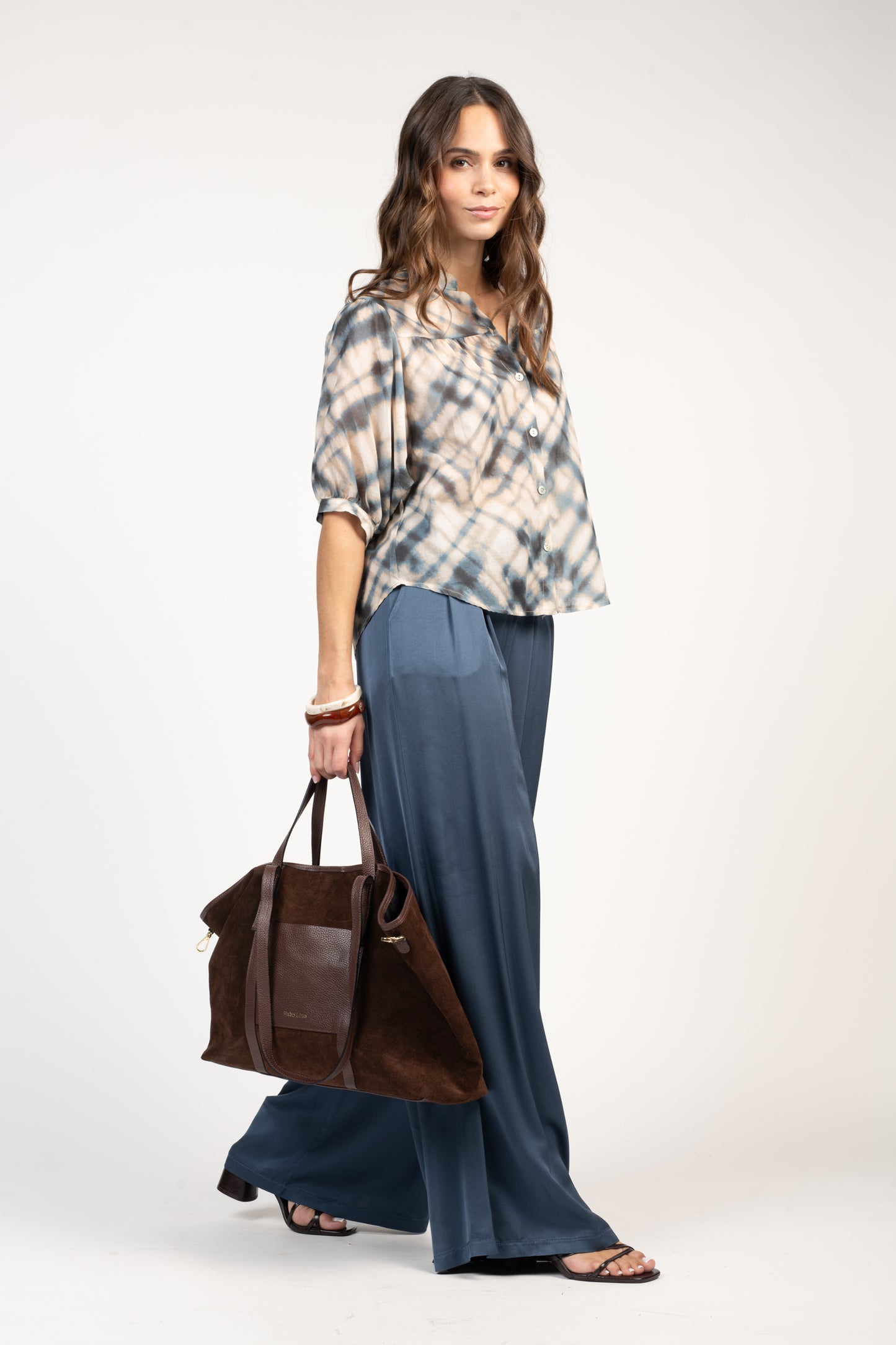 SAC CABAS EN CUIR ÉLISABETH CHOCOLAT