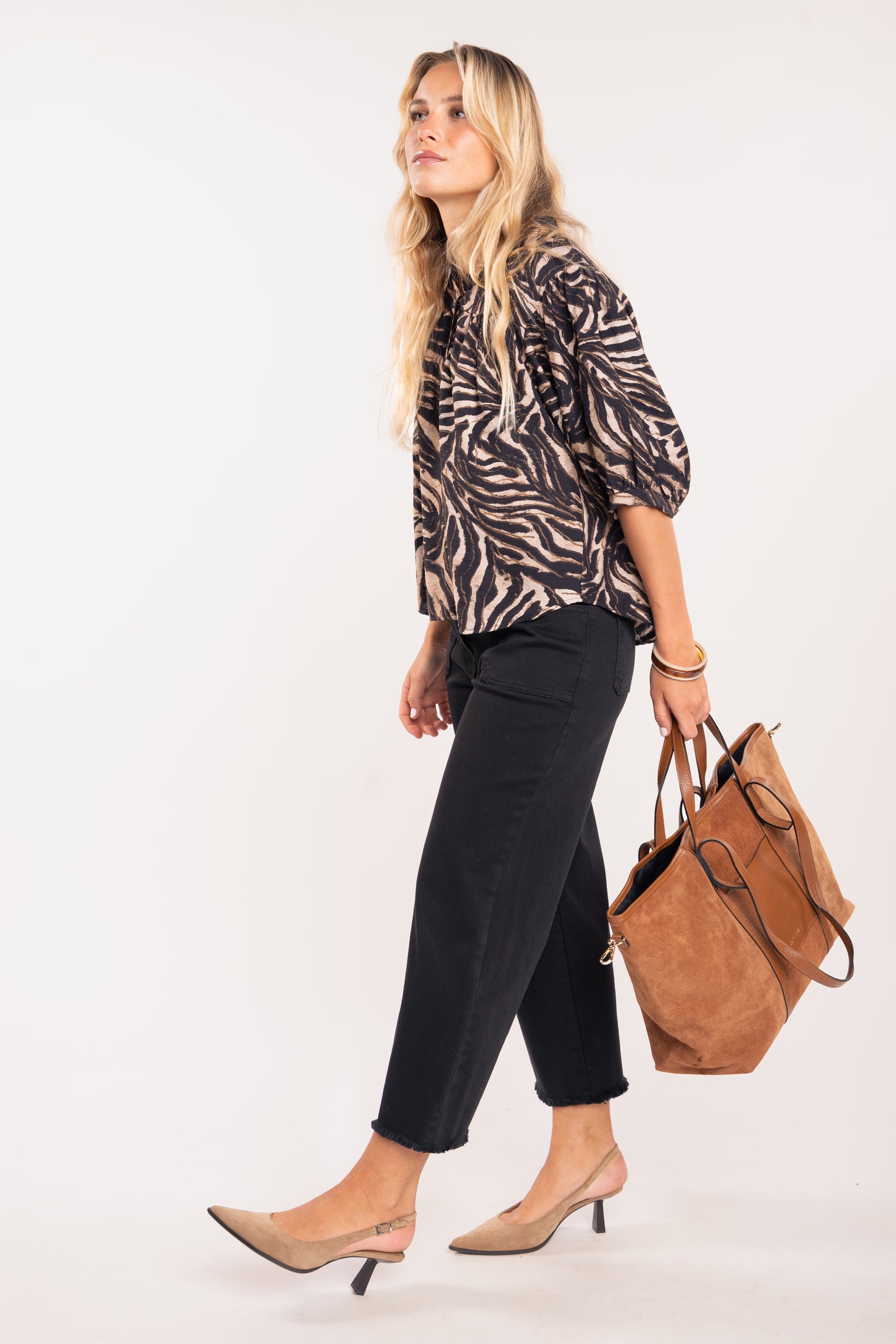 ÉLISABETH CAMEL LEATHER TOTE BAG