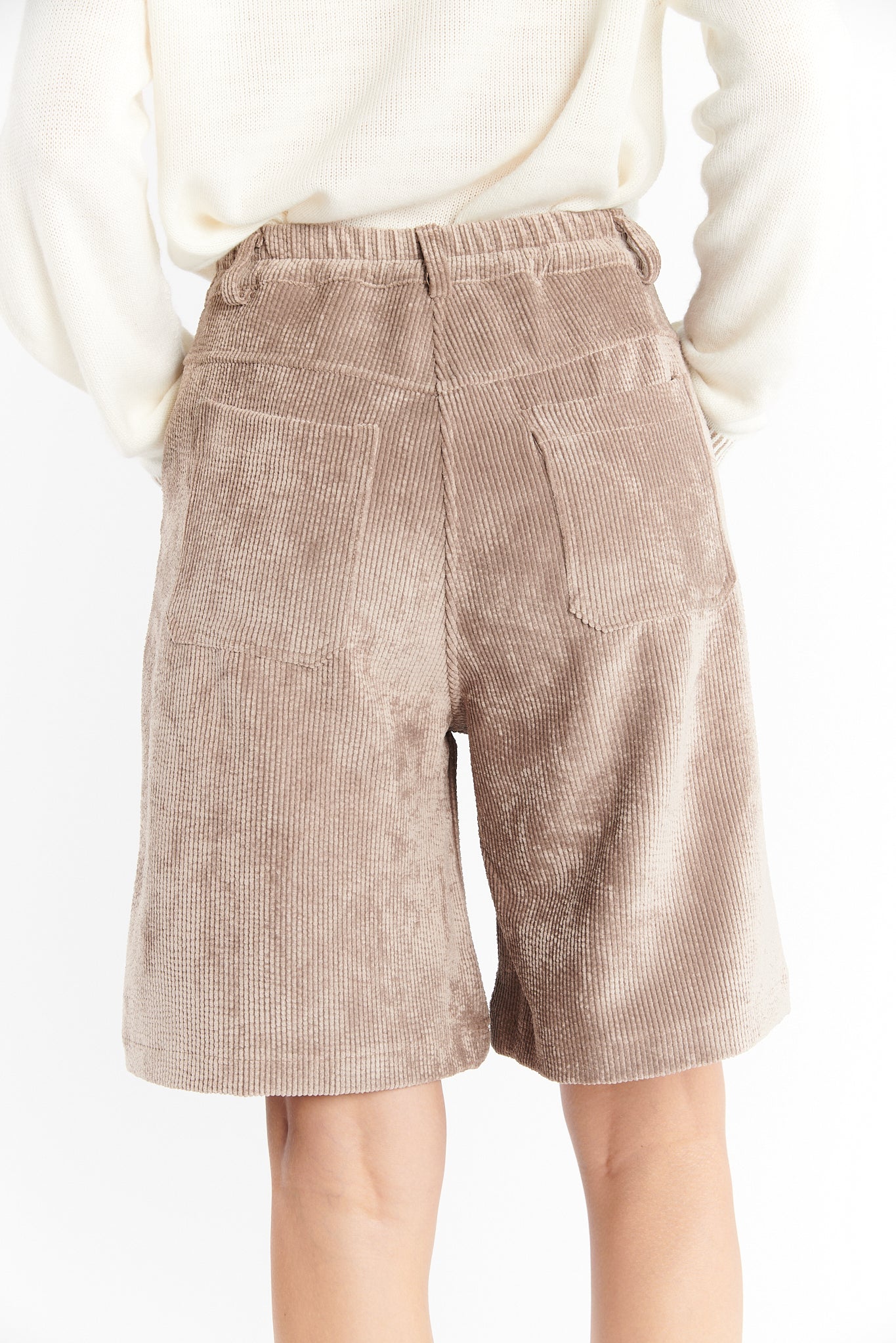 BERMUDA LONG VELOURS DAMON TAUPE