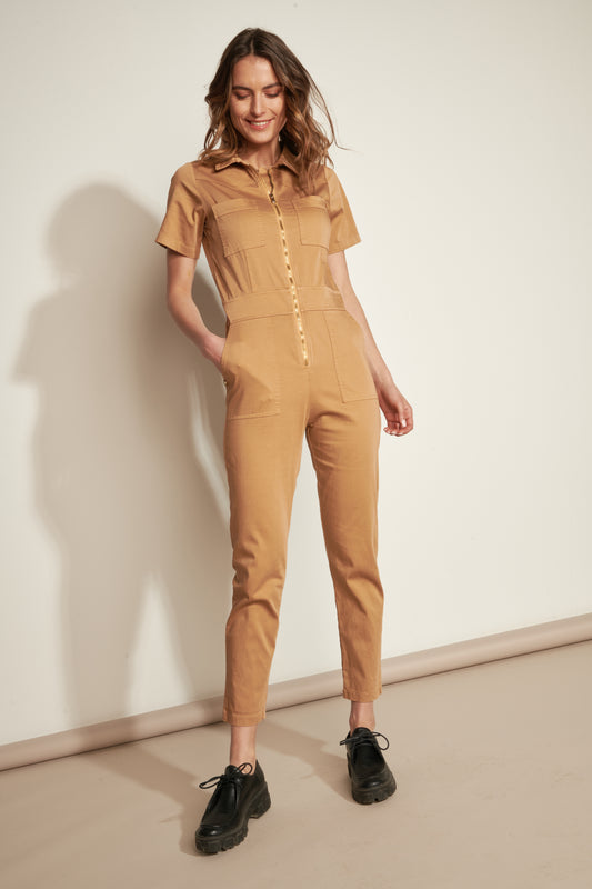 ADONIS CAMEL TROUSERS JUMPSUIT