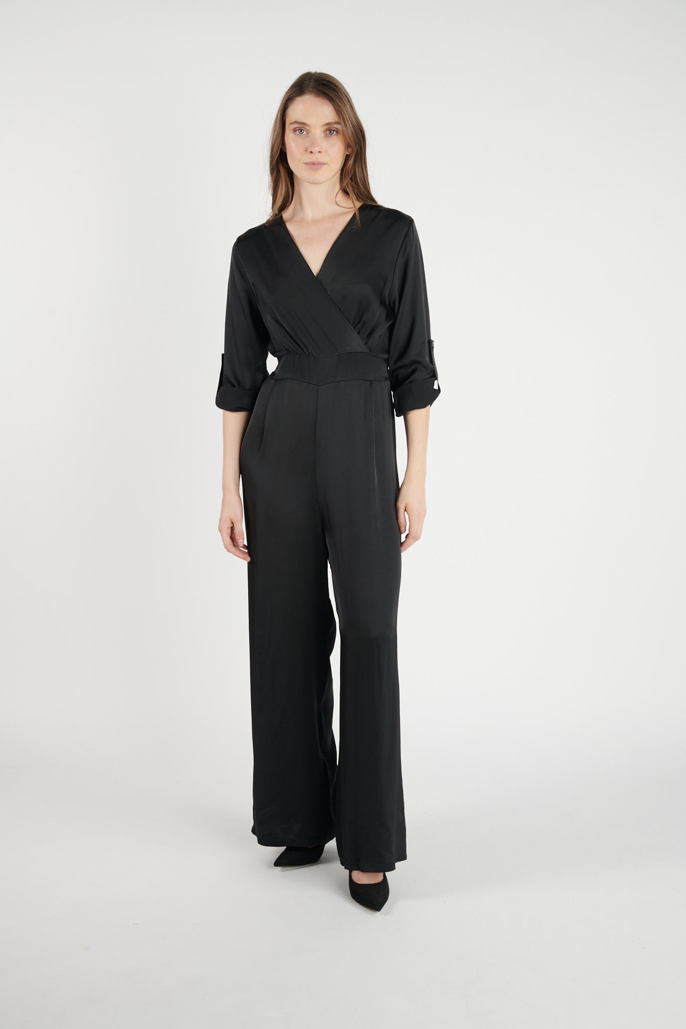 COMBINAISON SATINÉE DORIANE NOIR