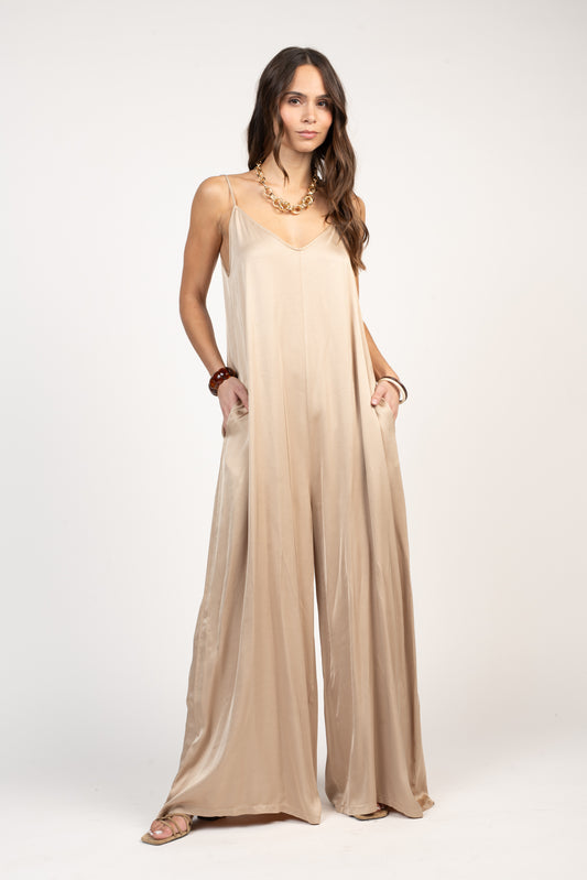 COMBINAISON SATINÉE FLAVIE BEIGE