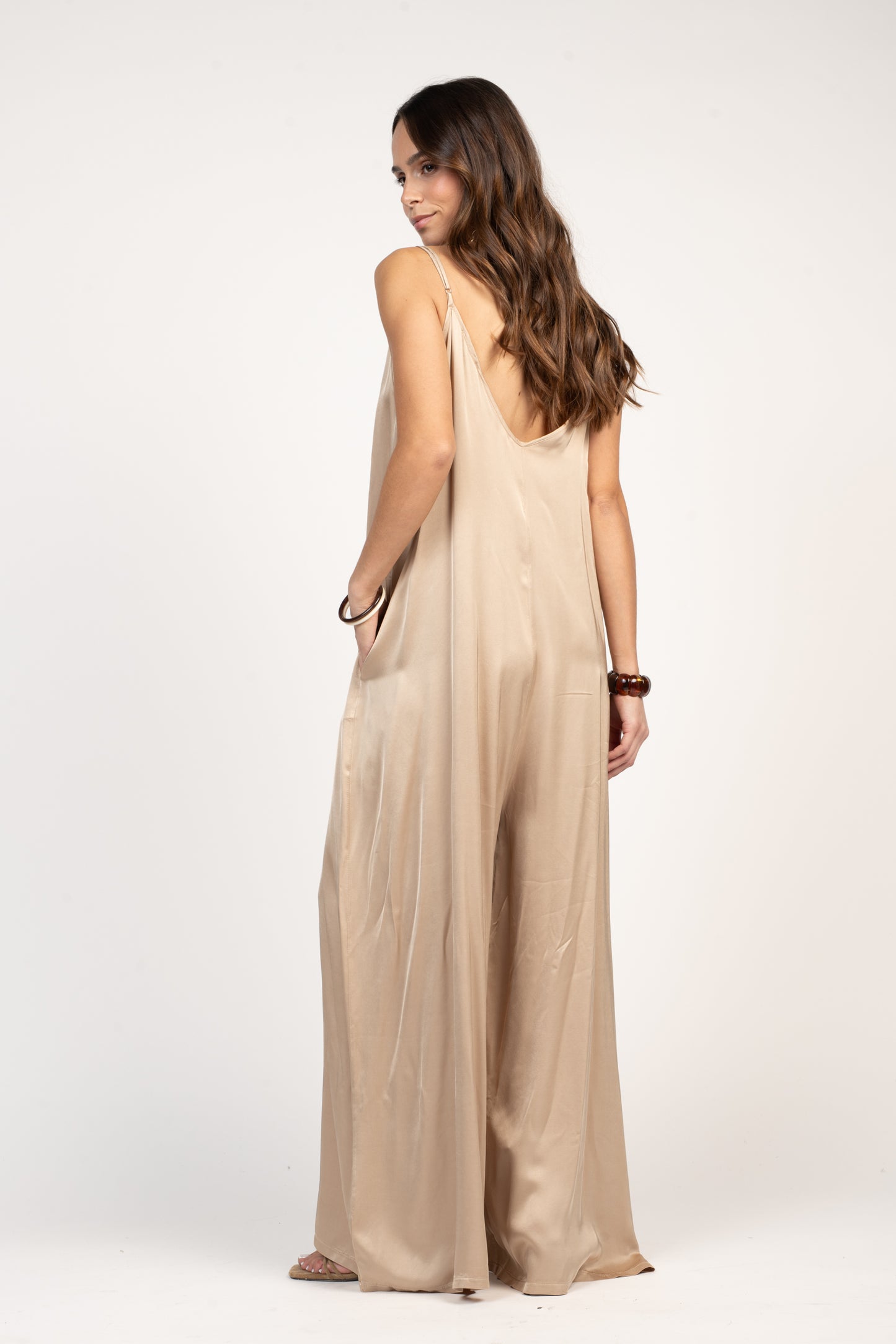 COMBINAISON SATINÉE FLAVIE BEIGE