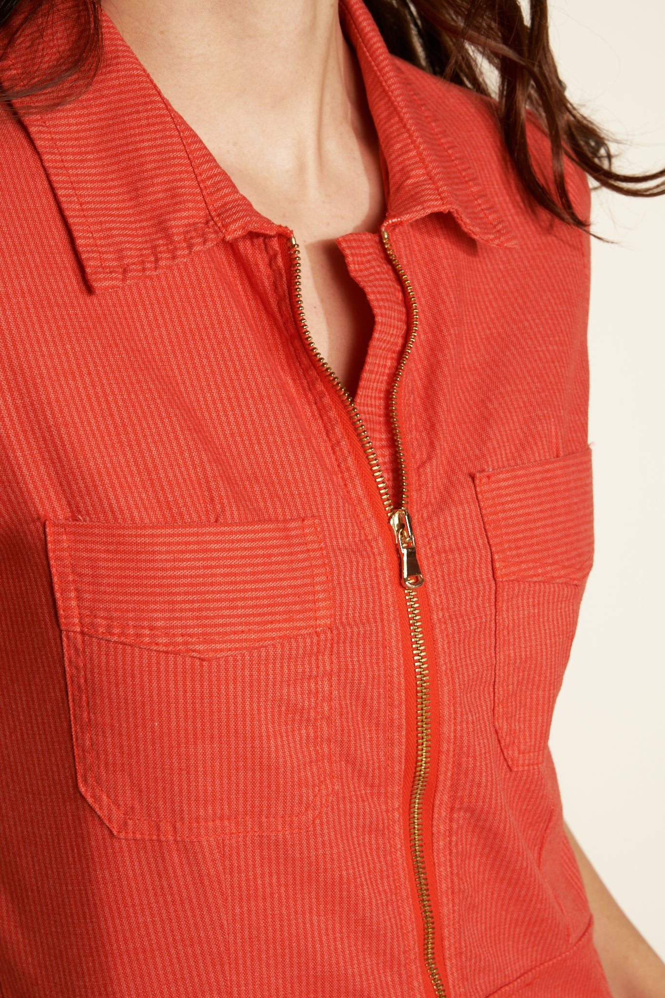 COMBISHORT RAYURES AURÉLIE ORANGEADE