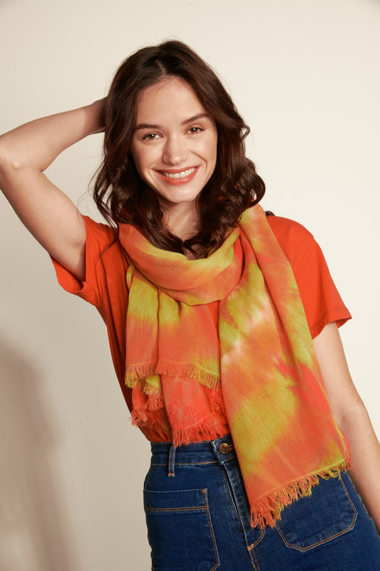 CHÈCHE TIE & DIE FRANCISCO ORANGE/LIME