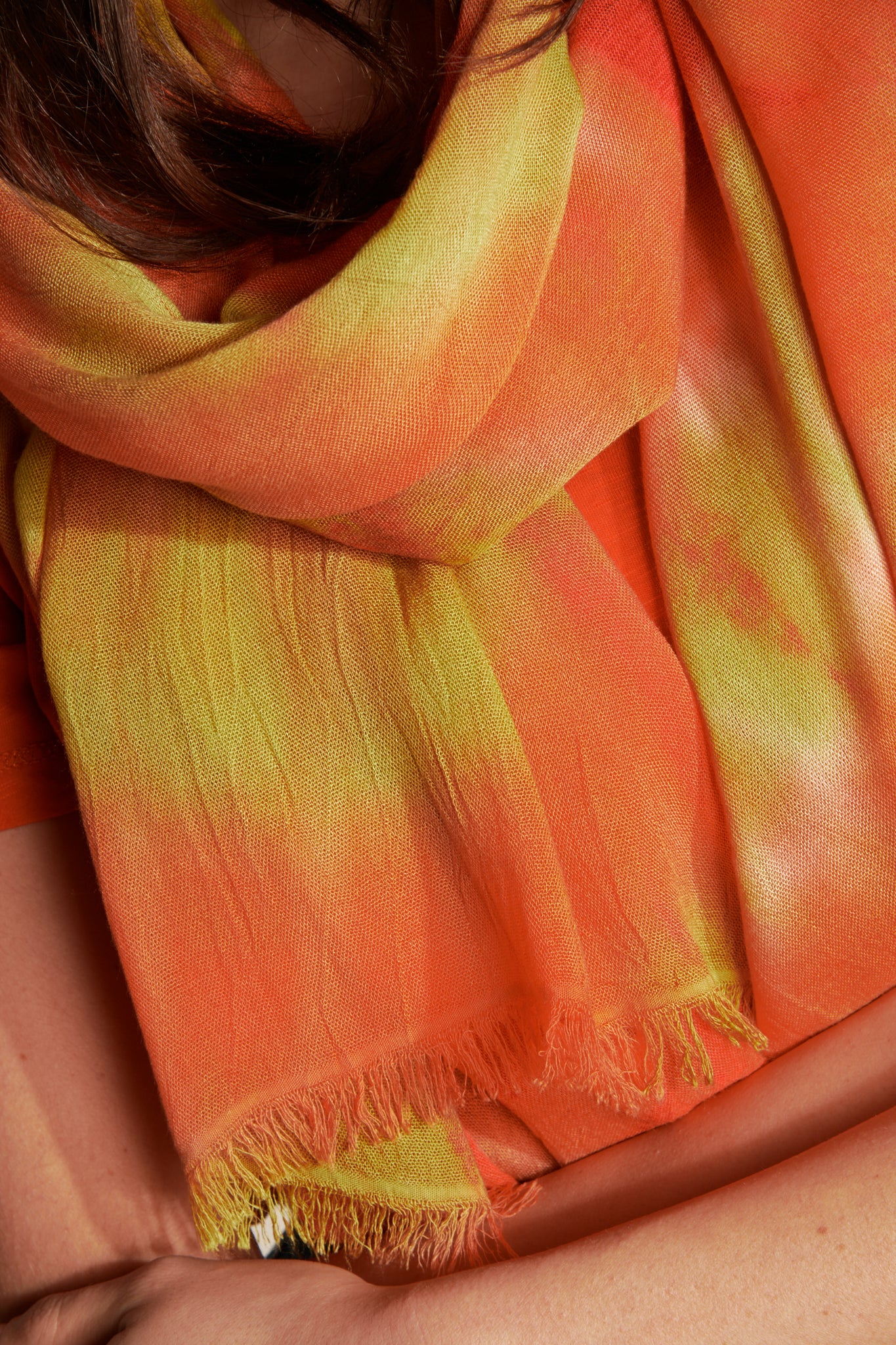 CHECK TIE &amp; DIE FRANCISCO ORANGE/LIME