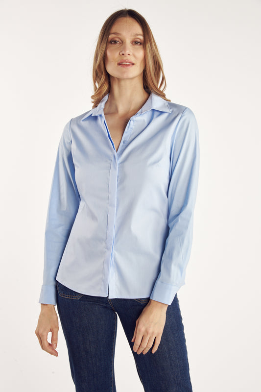 CHEMISE CINTRÉE BARTH CIEL