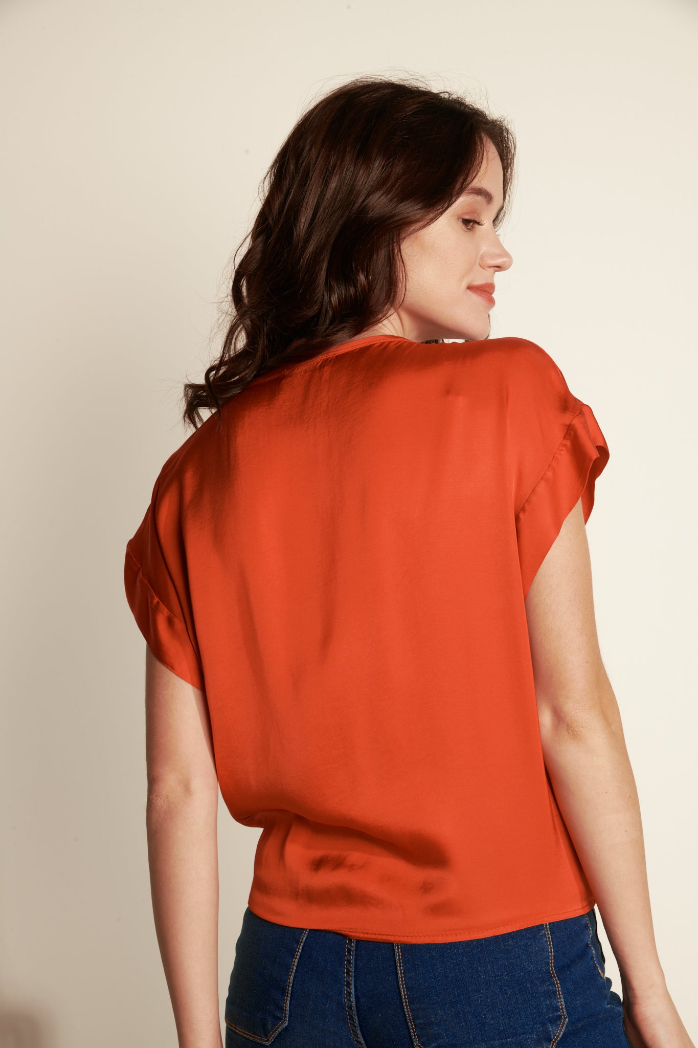 CHEMISE NOUÉE AUGUSTINE ORANGEADE