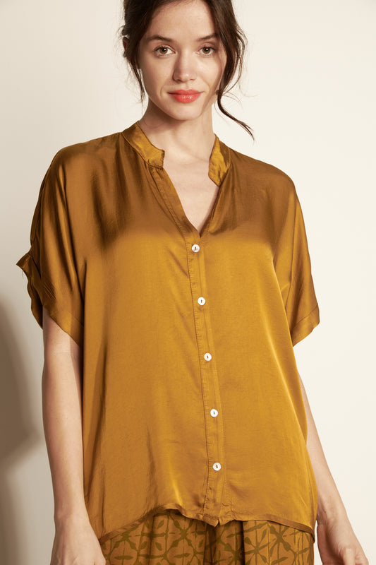 OVER SLIKY SHIRT (FA662C05Q) - AMBER