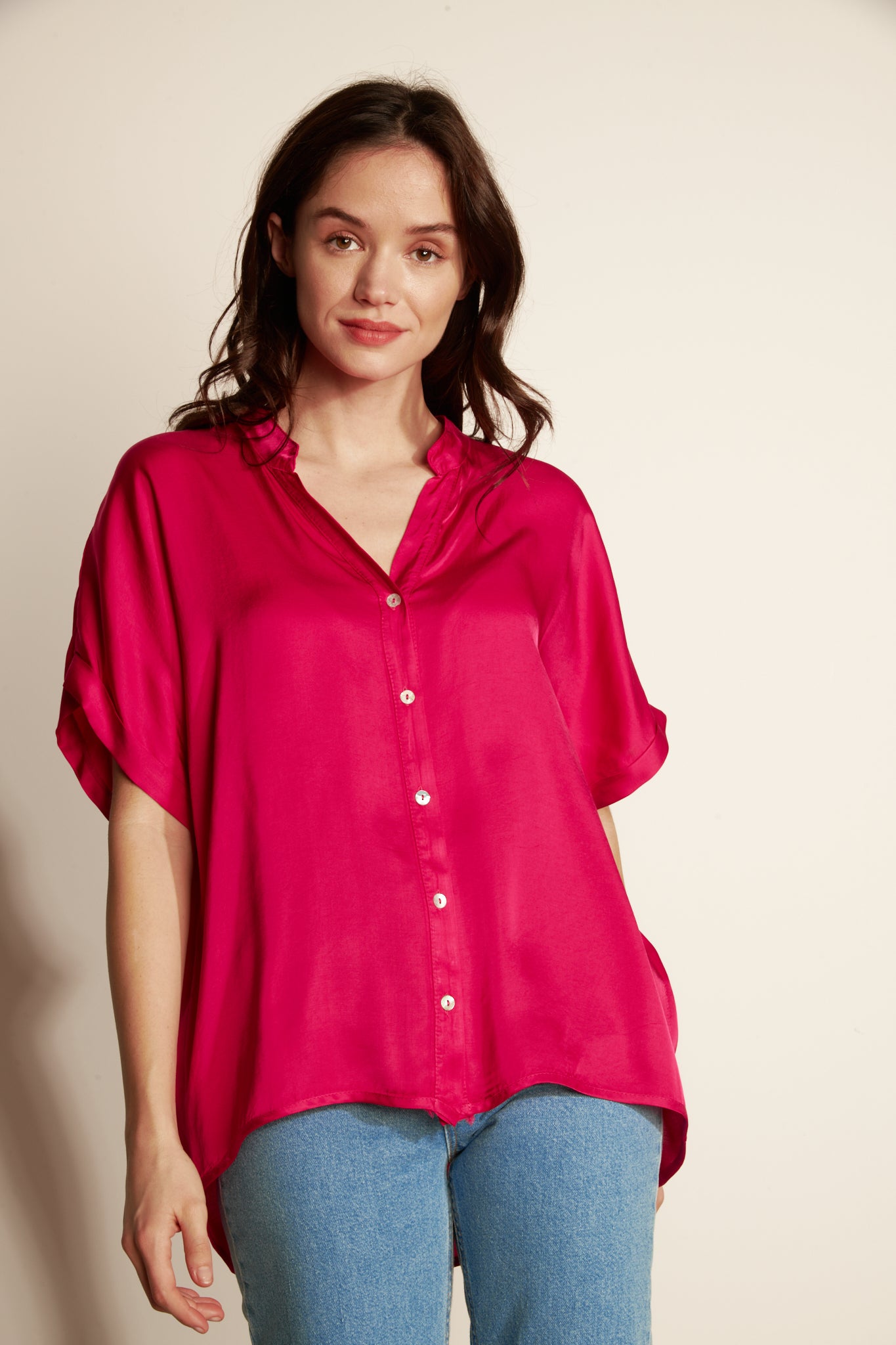OVER SLIKY SHIRT (FA662C05Q) - FUSHIA