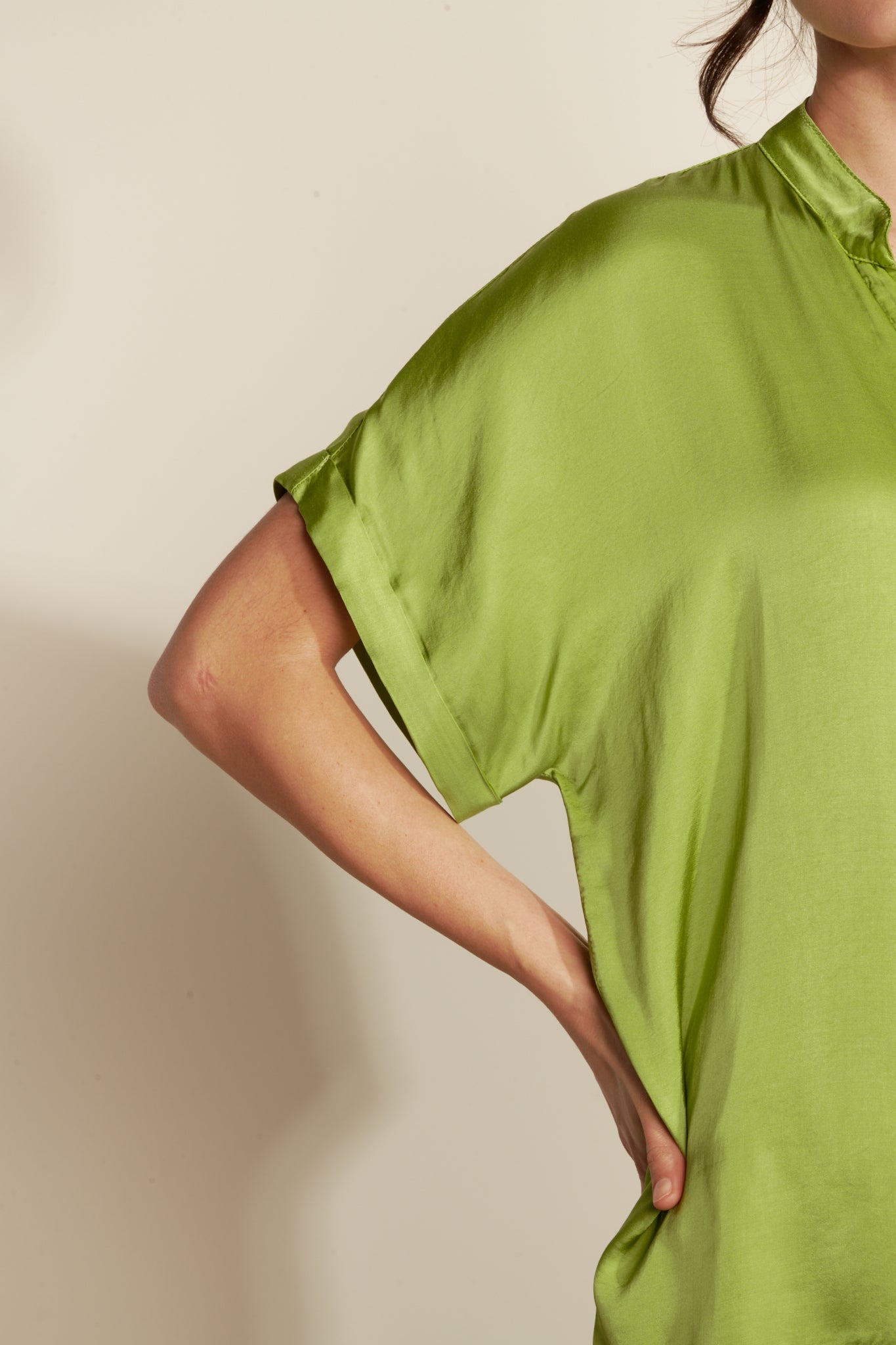 OVER SLIKY SHIRT (FA662C05Q) - PISTACHIO
