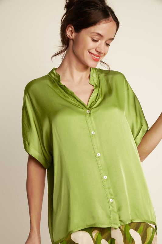 OVER SLIKY SHIRT (FA662C05Q) - PISTACHIO
