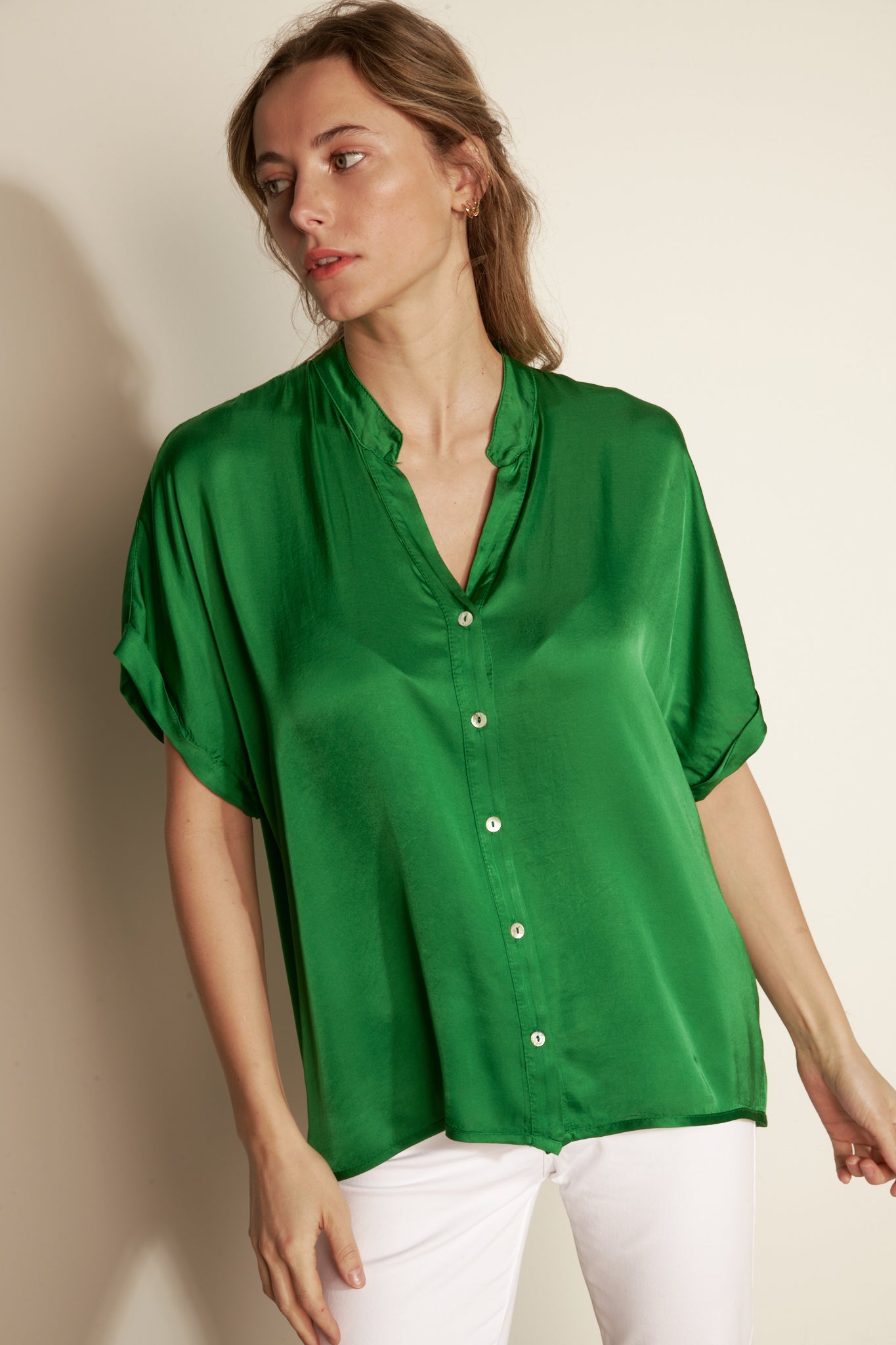 CHEMISE OVER ALDA VERT