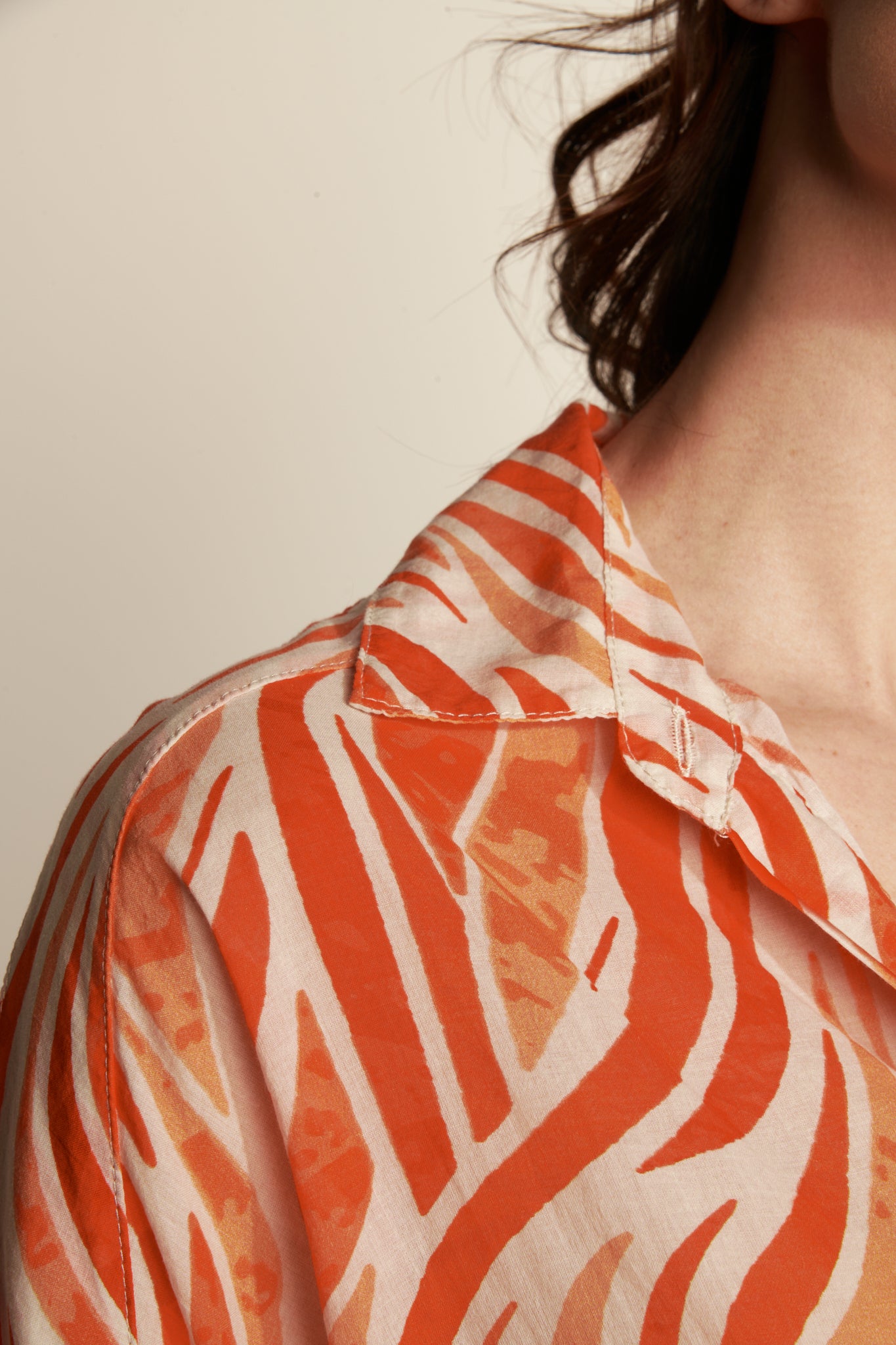 CHEMISE VOILE DE COTON ANYA ORANGE
