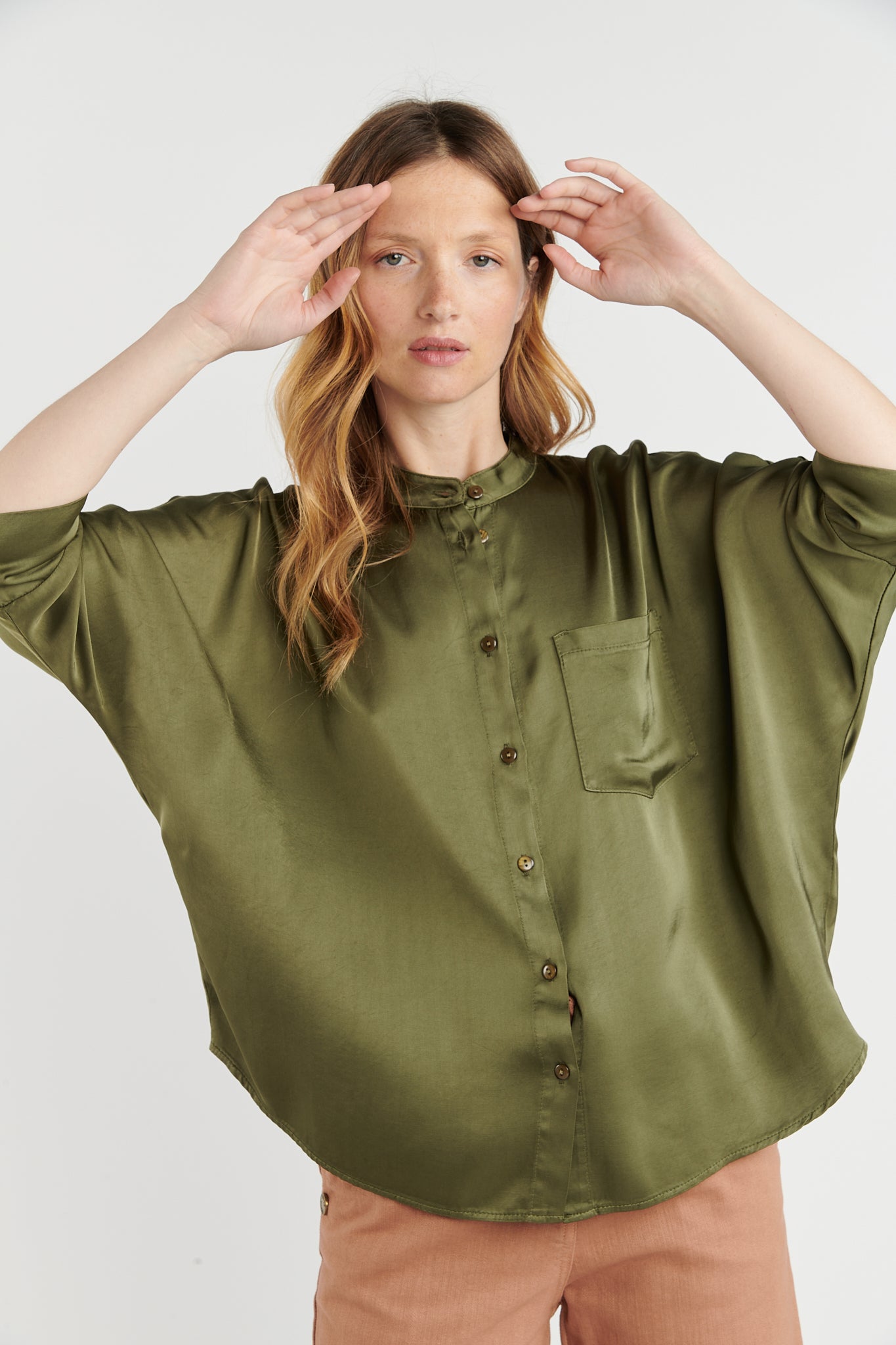 CHEMISE OVERSIZE BECCA KAKI