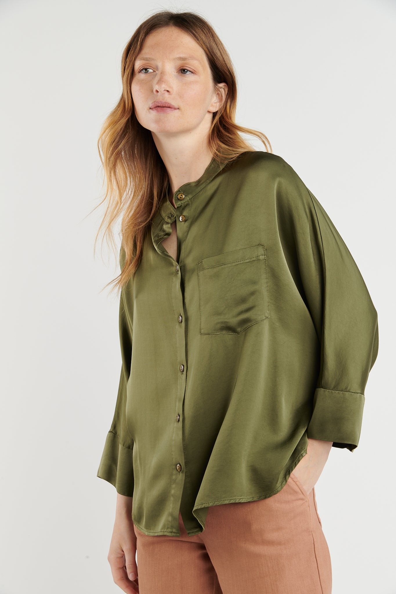 CHEMISE OVERSIZE BECCA KAKI