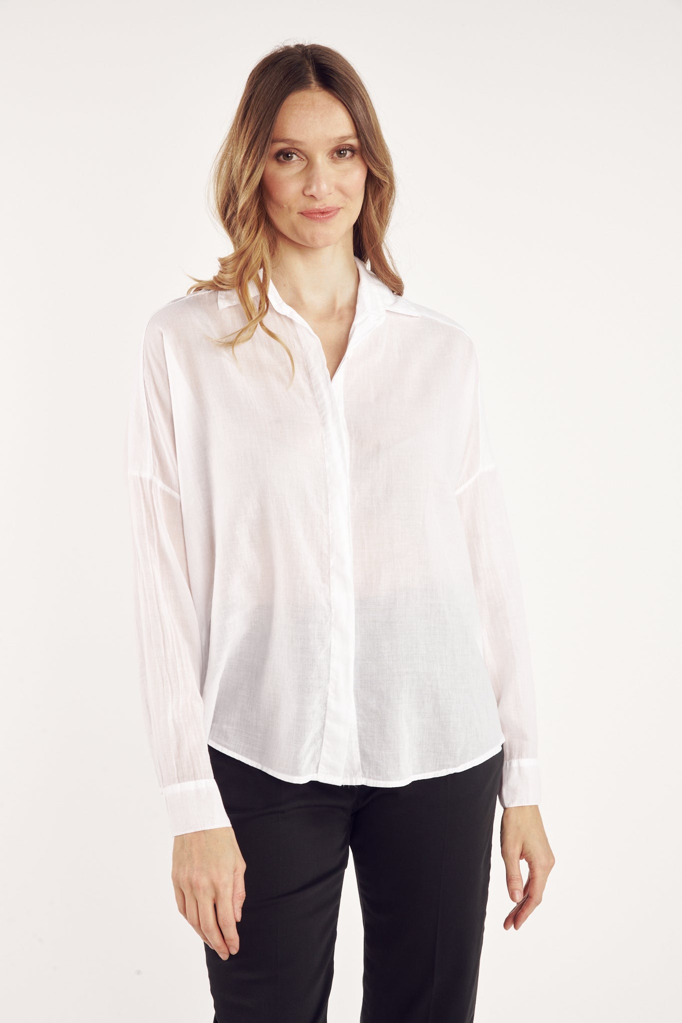 CHEMISE VOILE DE COTON CALI BLANC