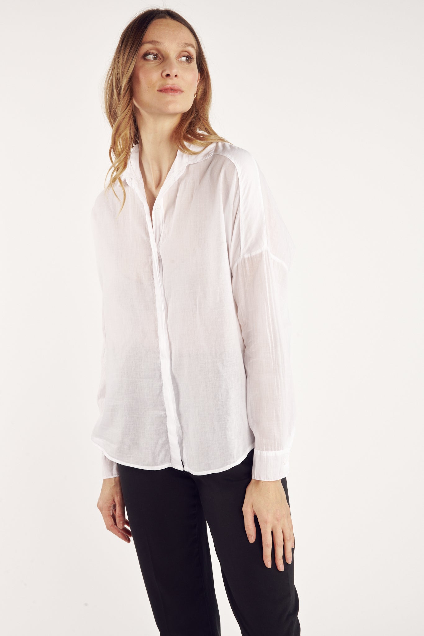 CHEMISE VOILE DE COTON CALI BLANC