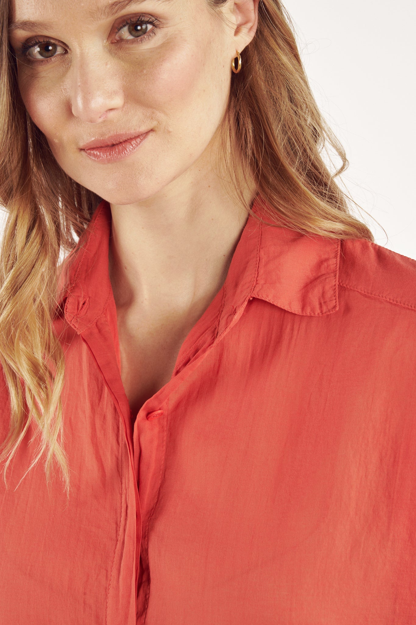 CHEMISE VOILE DE COTON CALI CORAIL