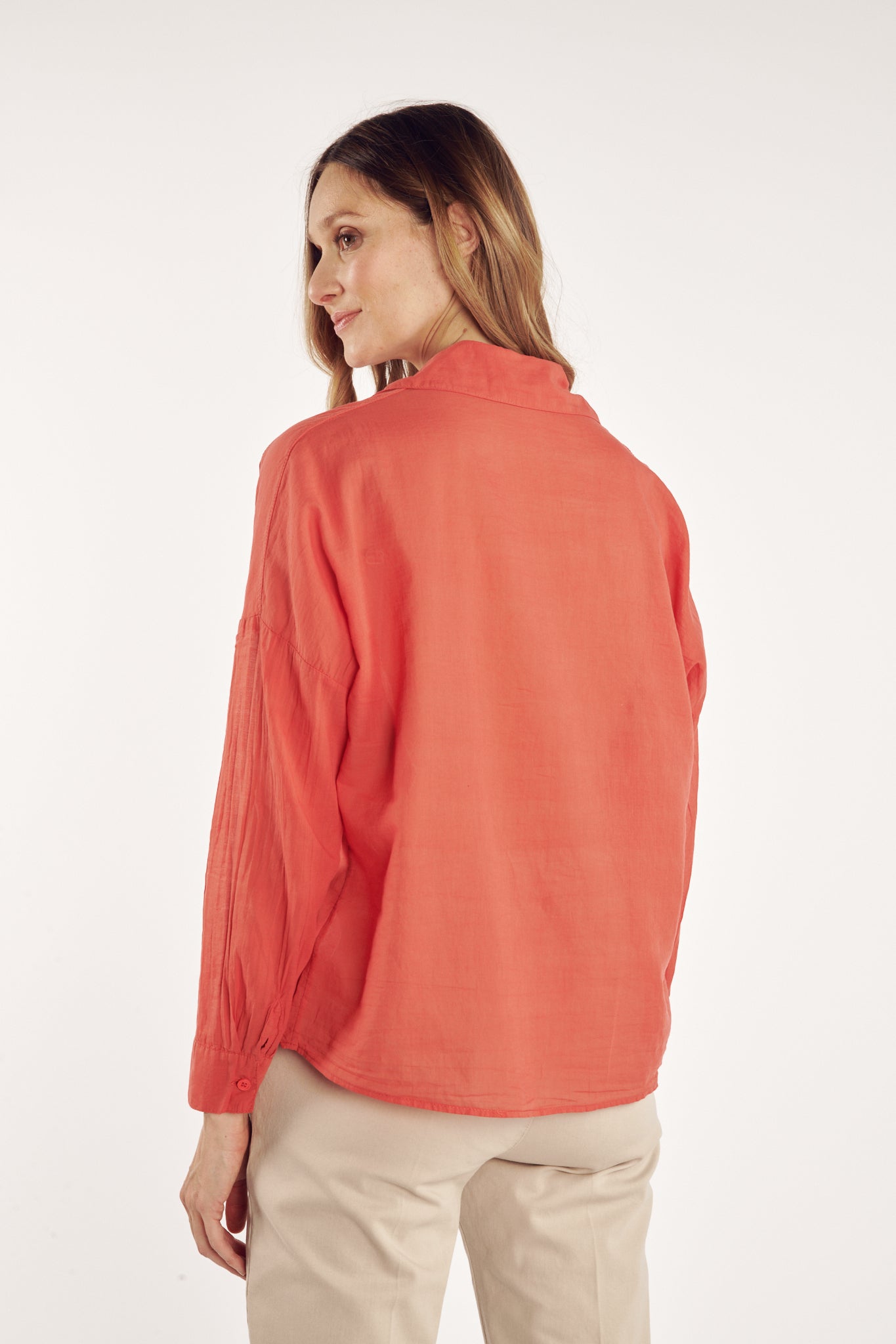 CHEMISE VOILE DE COTON CALI CORAIL