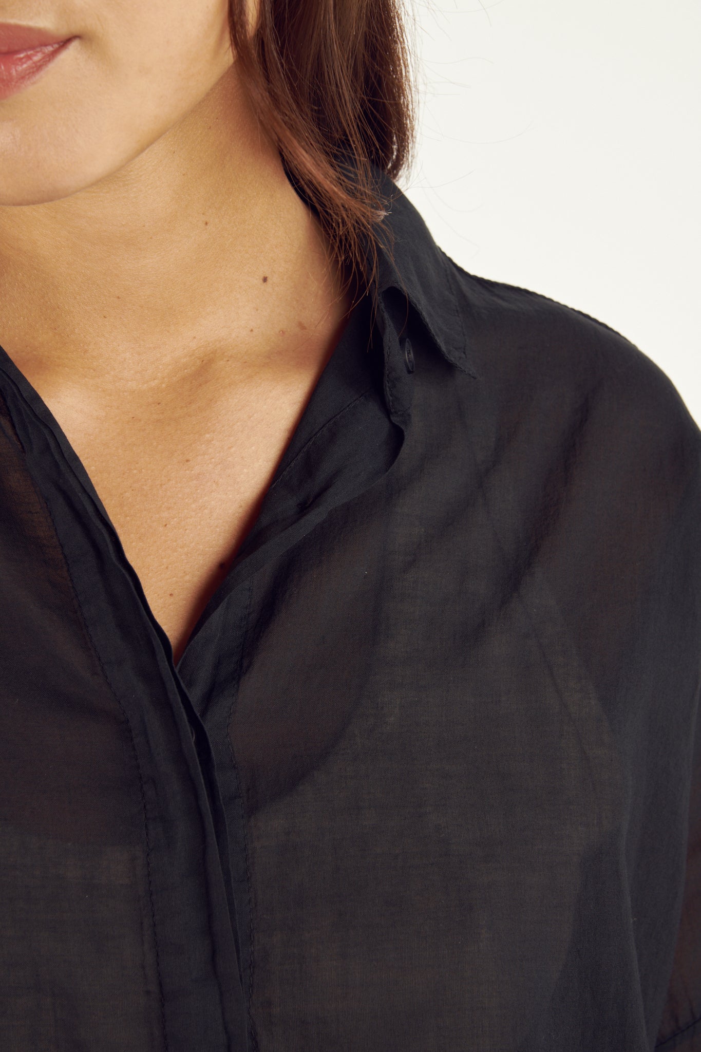 CHEMISE VOILE DE COTON CALI NOIR