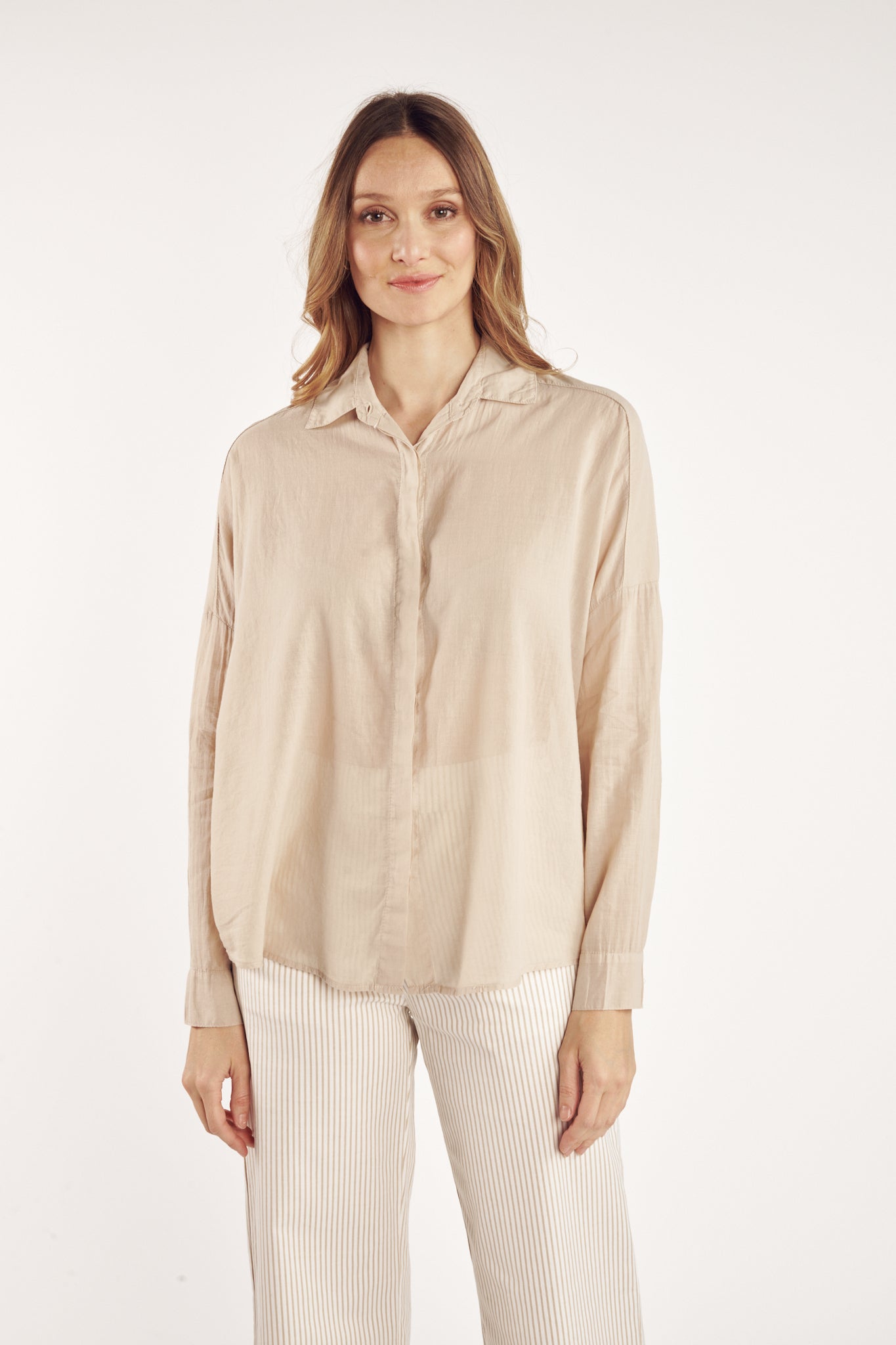 CHEMISE VOILE DE COTON CALI SABLE