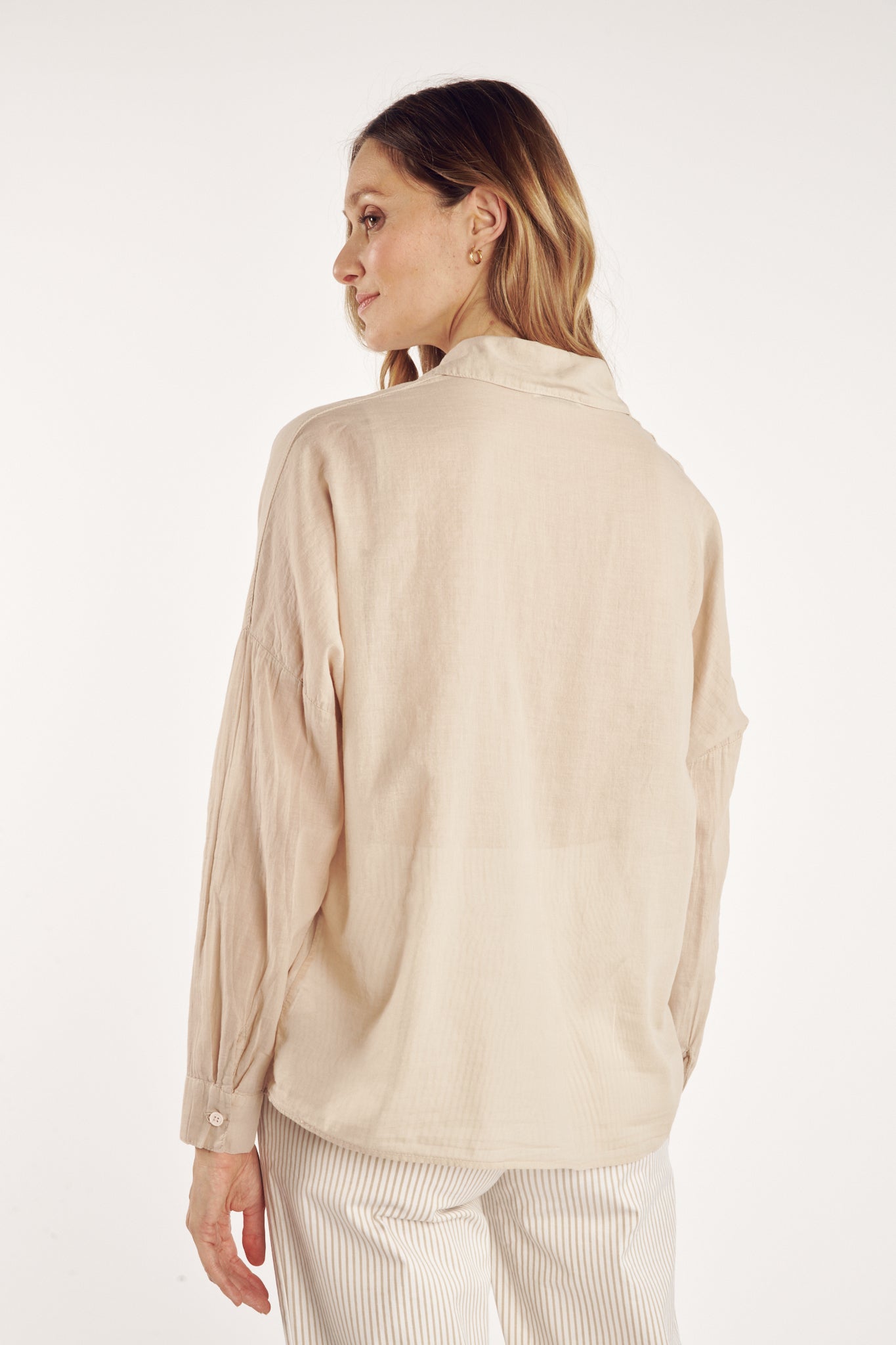 CHEMISE VOILE DE COTON CALI SABLE