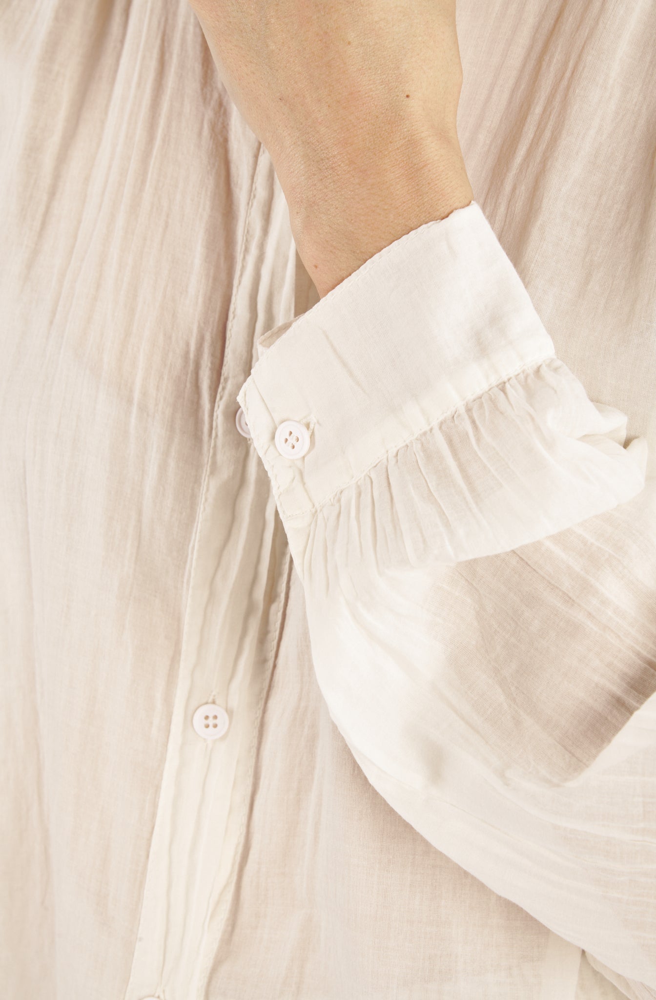 CHEMISE AMPLE VOILE DE COTON CYRIELLE NATUREL