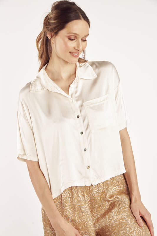 CHEMISE COURTE CALLIOPE NATUREL