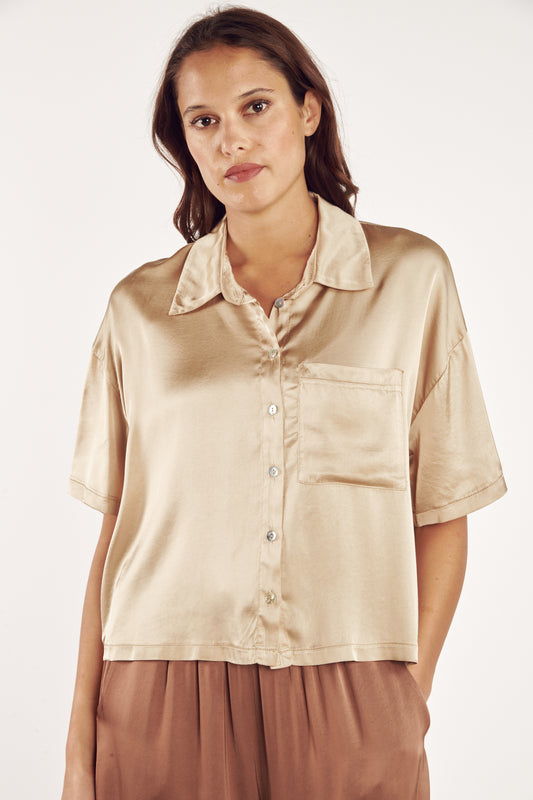 CHEMISE COURTE CALLIOPE SABLE