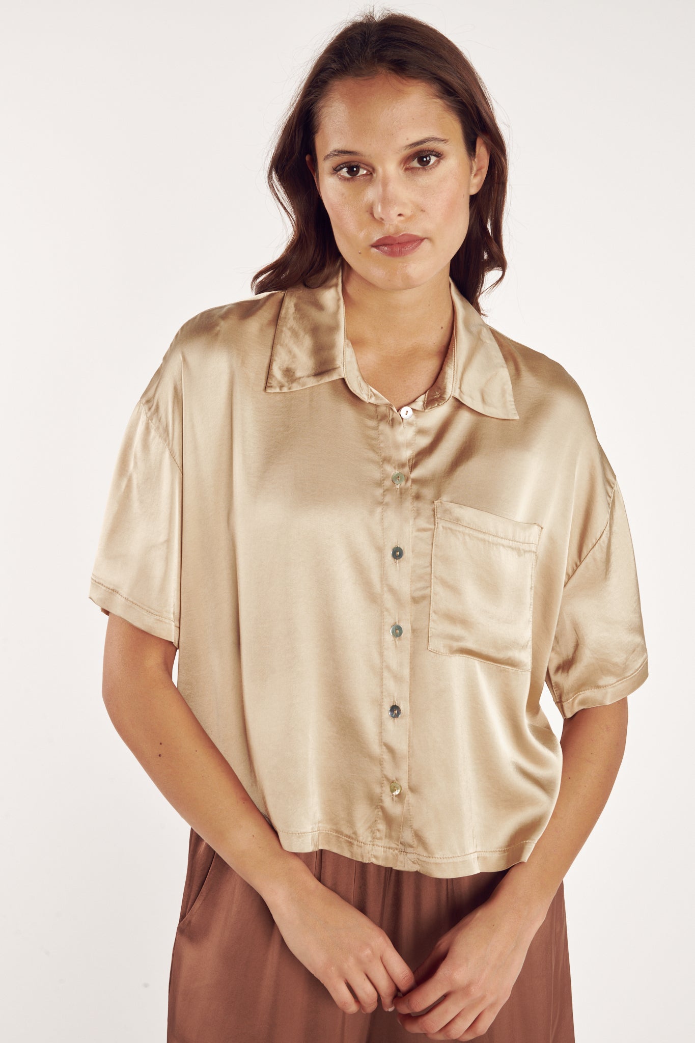 CHEMISE COURTE CALLIOPE SABLE
