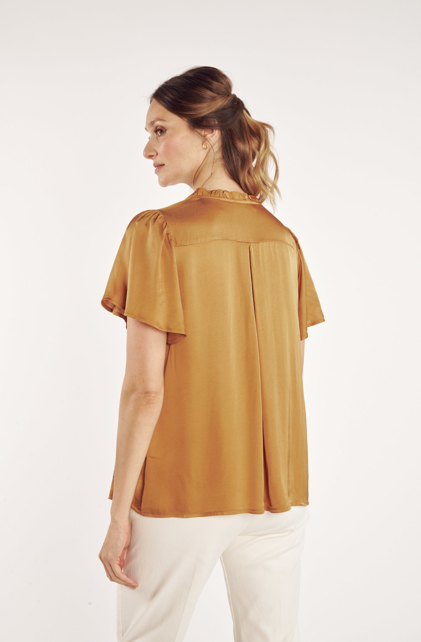 CHEMISE COL PLISSÉ ANNABELLE MIEL