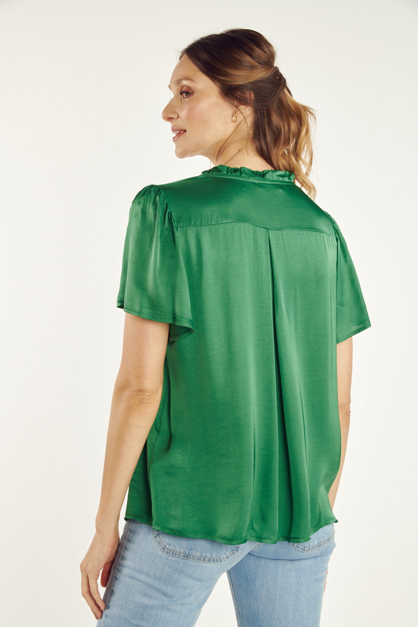 CHEMISE COL PLISSÉ ANNABELLE VERT