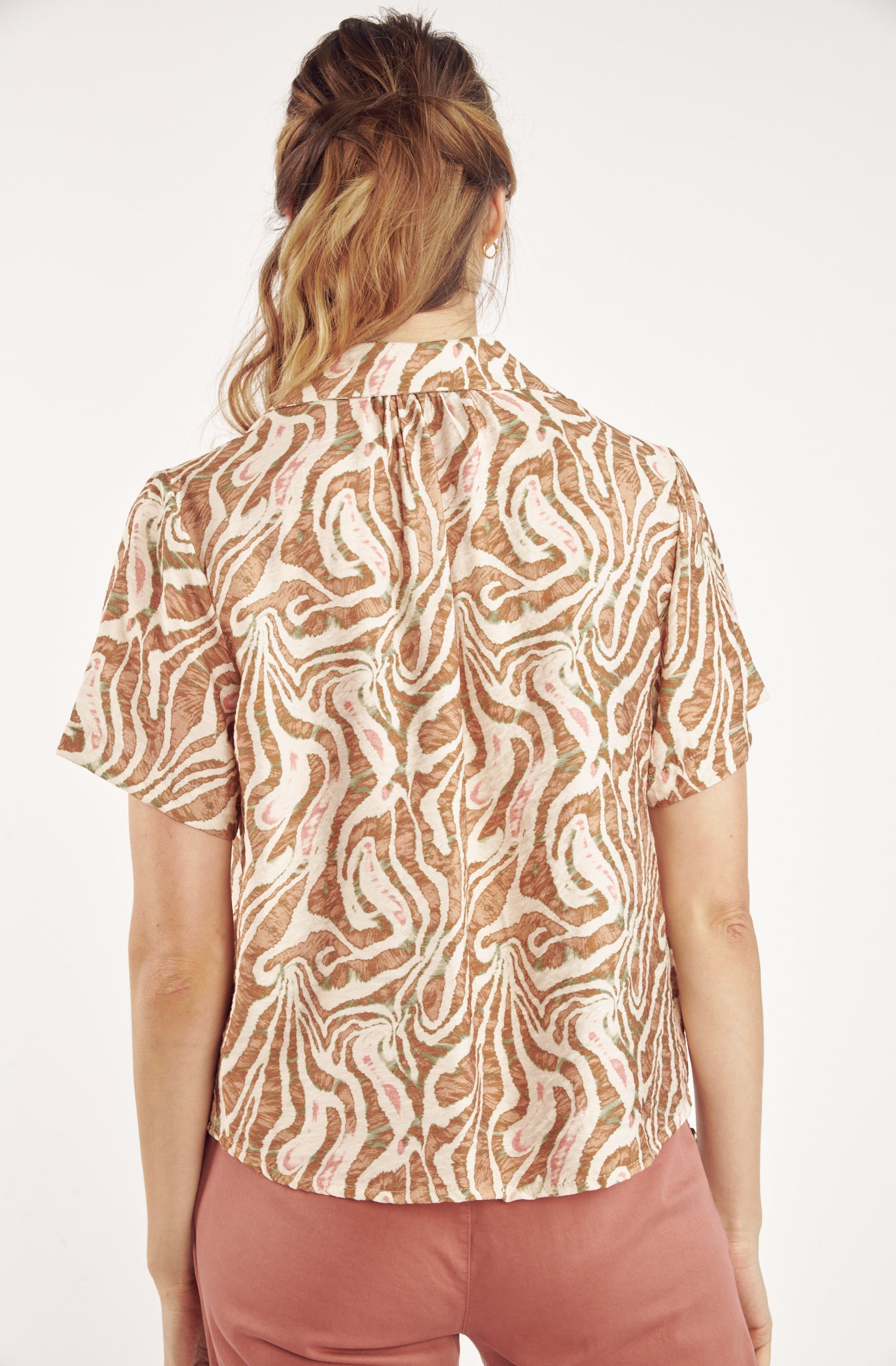 CHEMISE CLAUDE IMPRIMÉ FAUVE MARRON