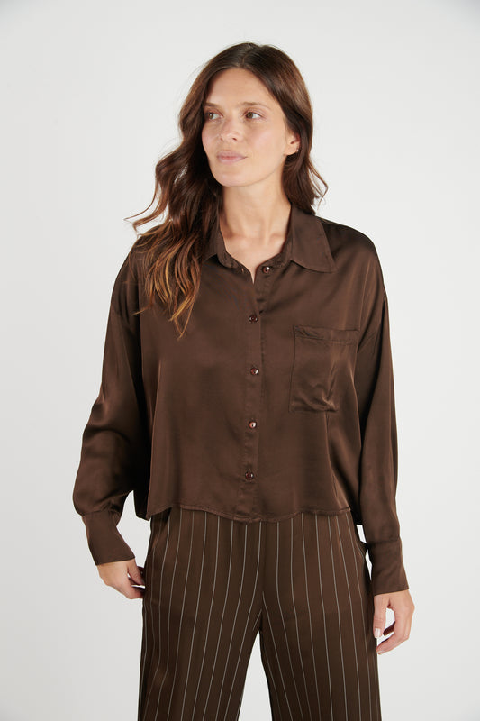 CHEMISE FLUIDE DALIA  EBENE
