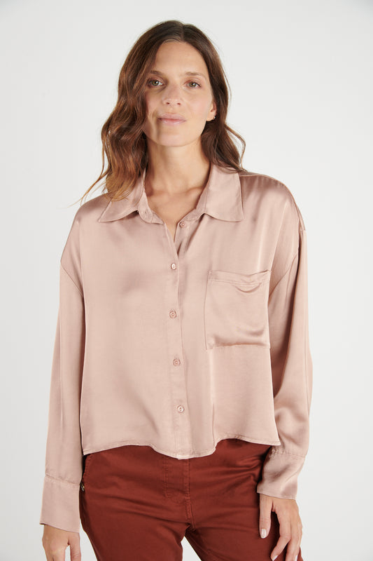 CHEMISE FLUIDE DALIA ROSE POUDRÉ