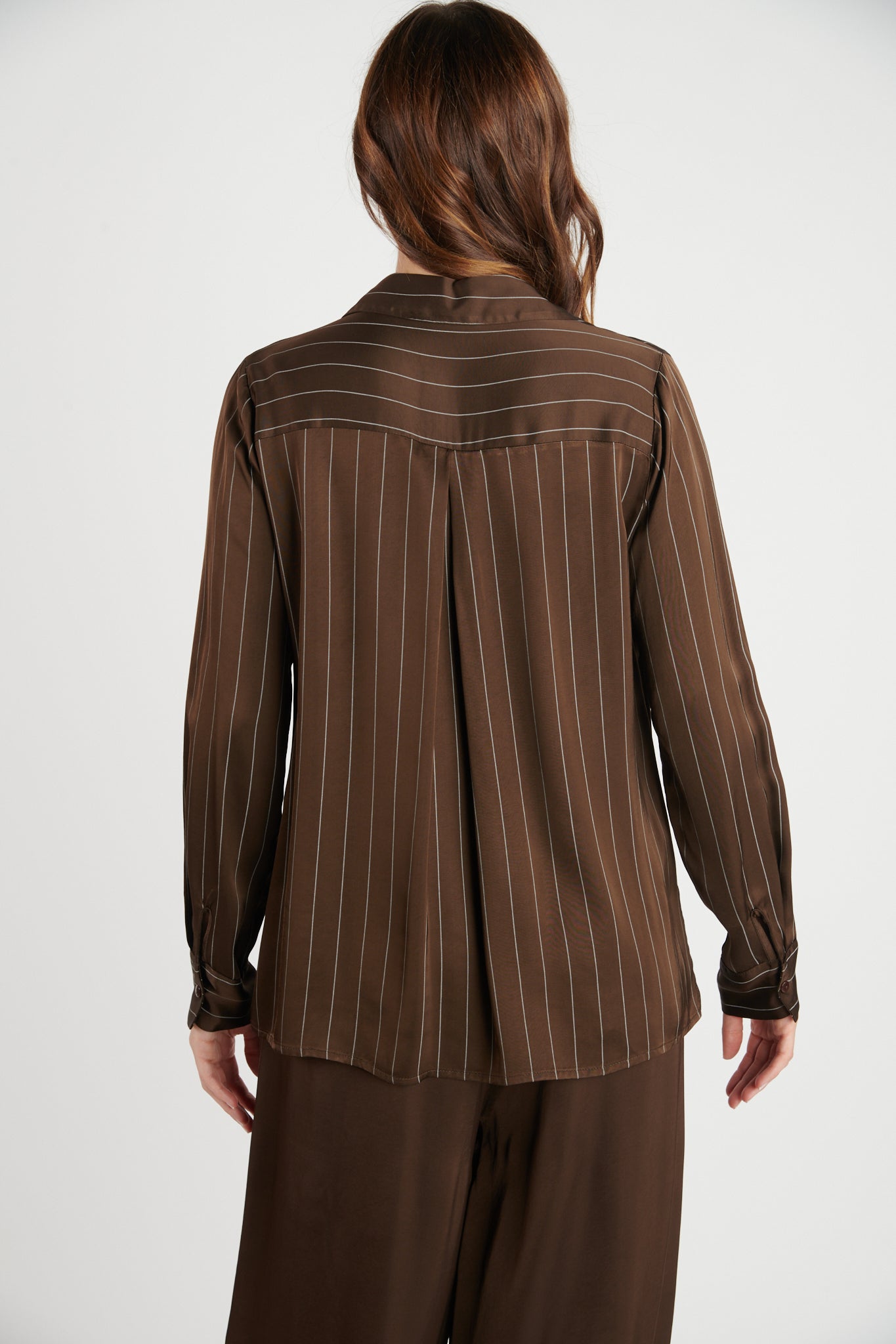 CHEMISE FLUIDE DYA RAYURES EBENE