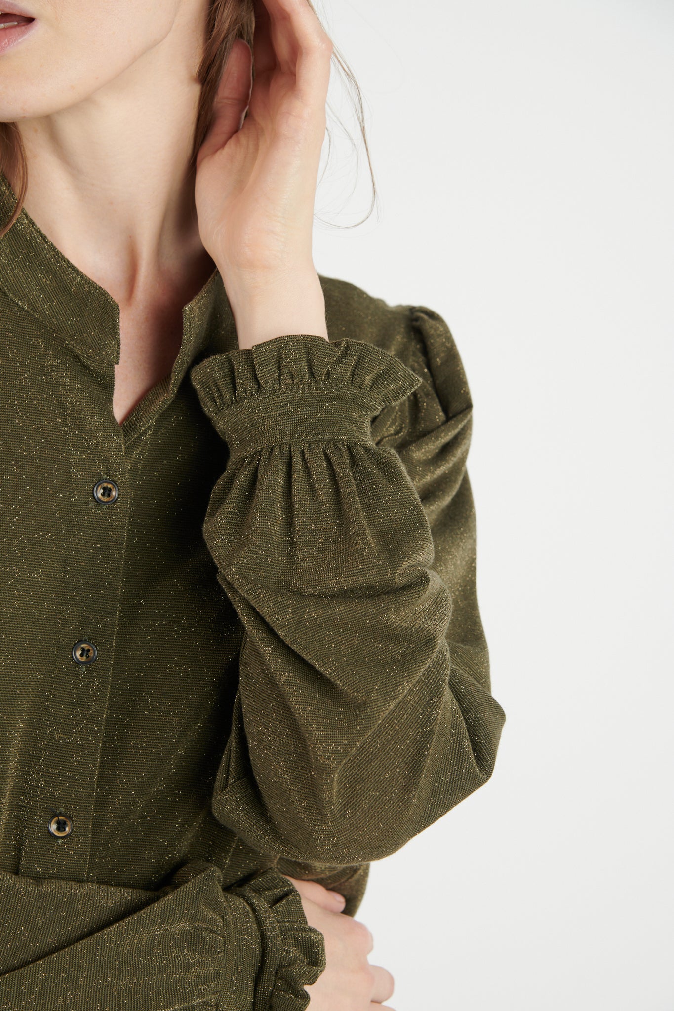 CHEMISE PAILLETTE DALILA KAKI