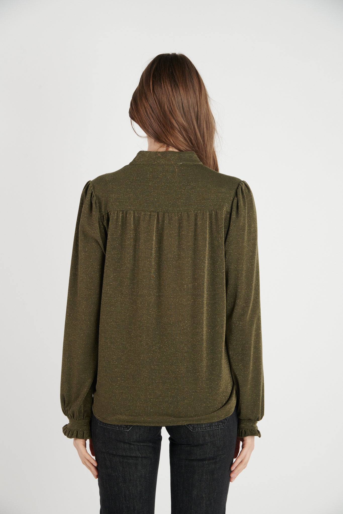 CHEMISE PAILLETTE DALILA KAKI