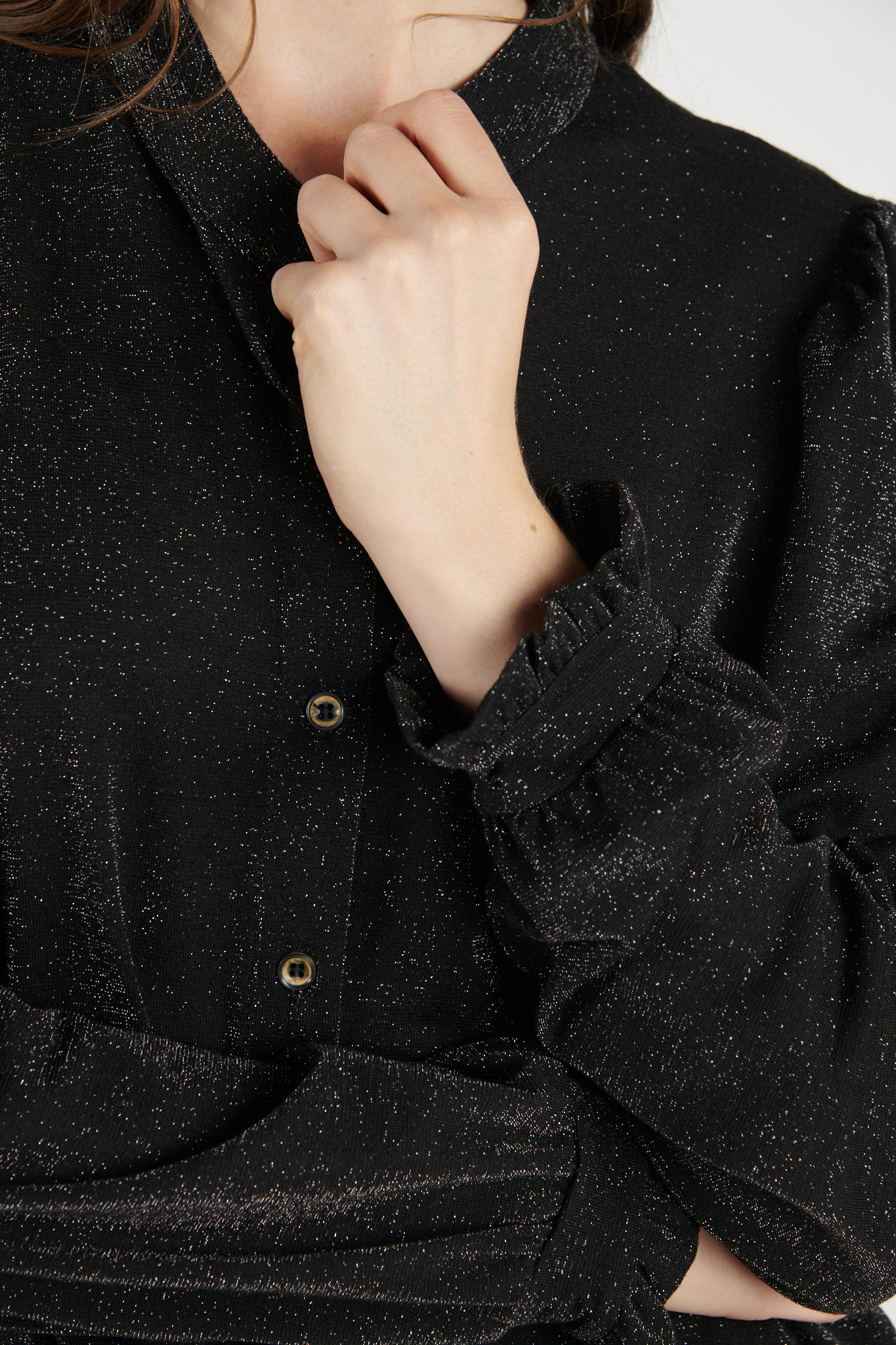 CHEMISE PAILLETTE DALILA NOIR